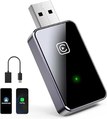 wireless carplay adapter for iphone 2025 upgraded, for apple carplay wireless adapter, plug and play, convert wired carplay for ios 10+