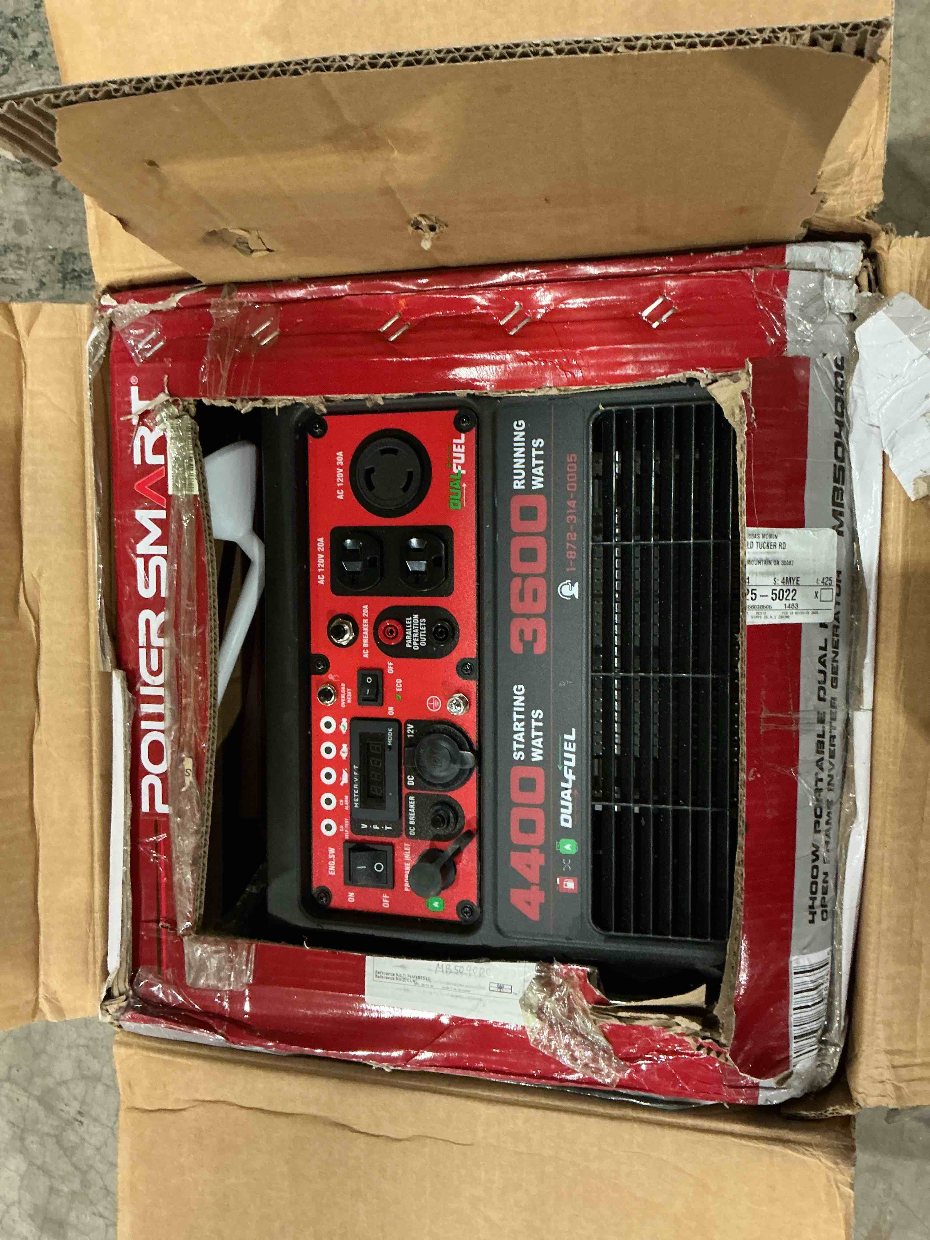 PowerSmart 4400-Watt/3600-Watt Dual Fuel Inverter Generator Pull Cord Start with CO Protect Carbon Monoxide Detection