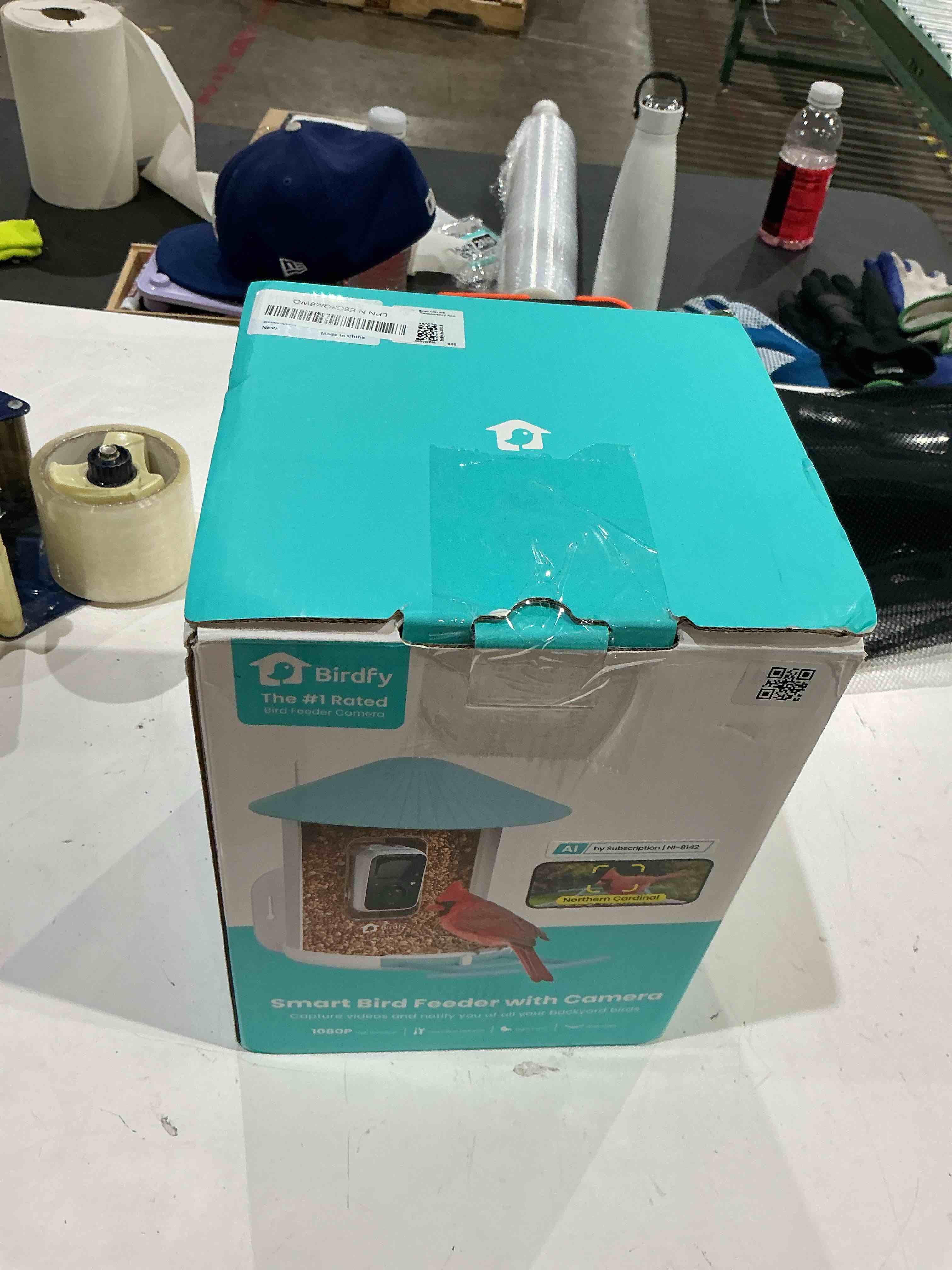 Condition photo showing As Is for netvue by birdfy smart bird feeder with ai camera, auto capture videos & motion detection, live steam, wireless wildbird watching, outdoor backyard birder(ai by subscription)