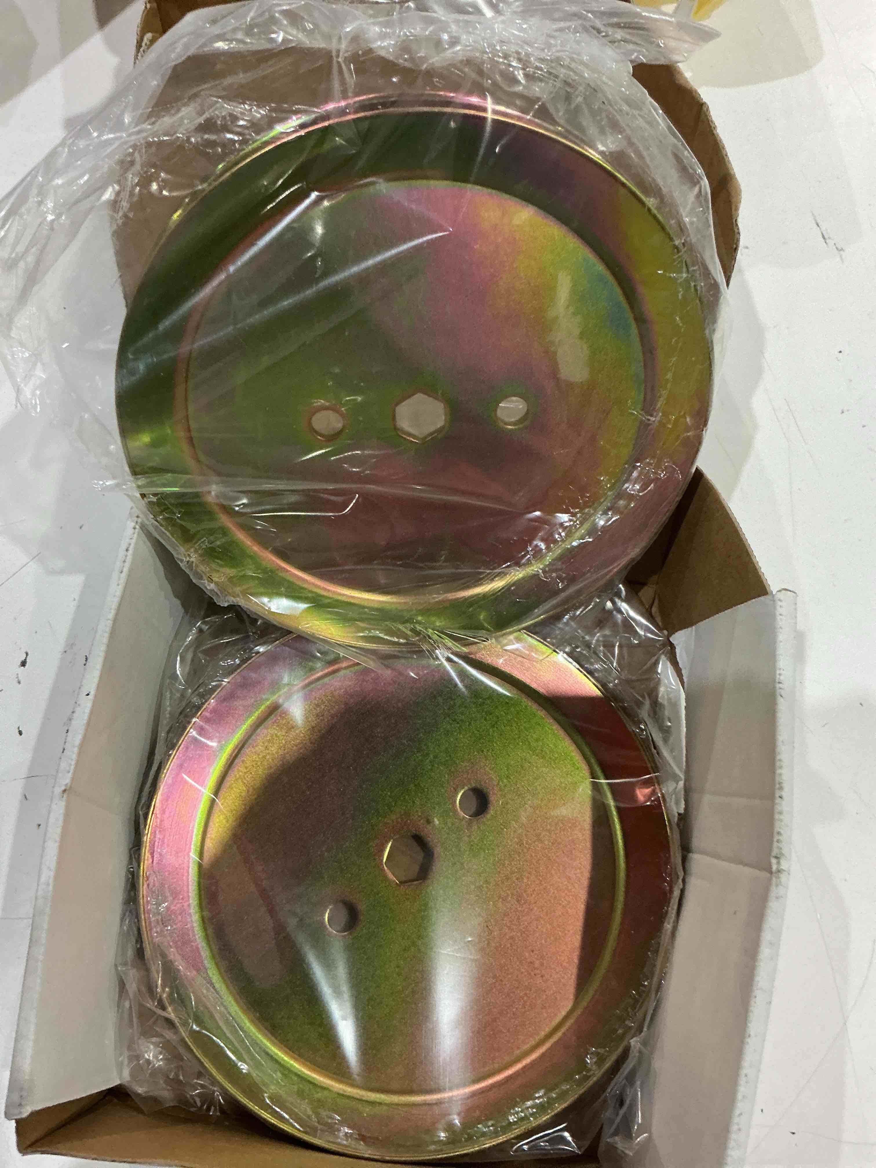 Condition photo showing Good Condition for 2 pack gx20367 john deere pulley replaces uc23728 gx20367 for john deere d100 d105 d110 d125 d130 e100 e110 e120 e130 l100 l110 l111 l118 la100 la105 la110 la115 la120 la125 la135 s100 tractor l16 2xgx20367