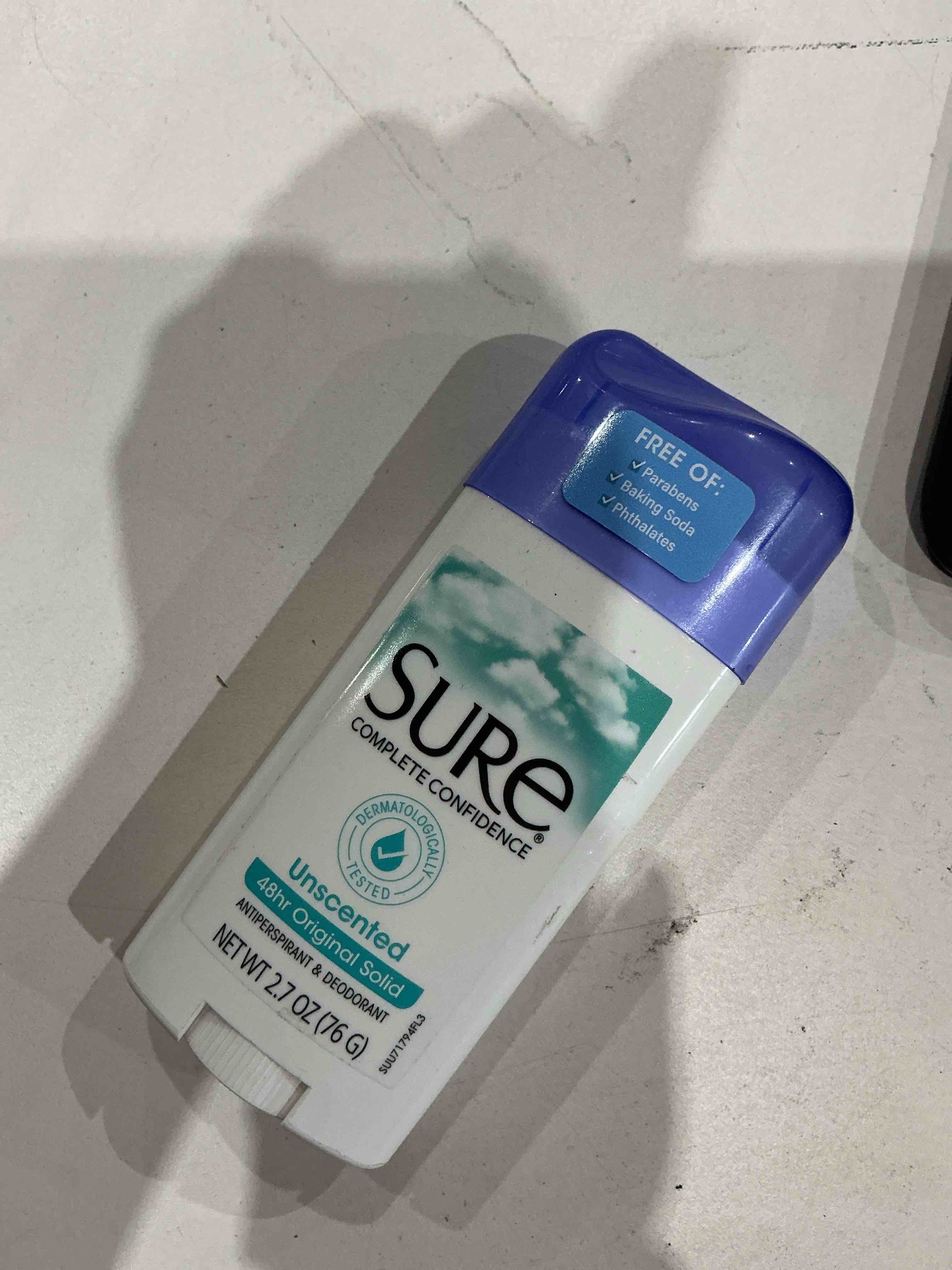 sure anti-perspirant deodorant invisible solid unscented