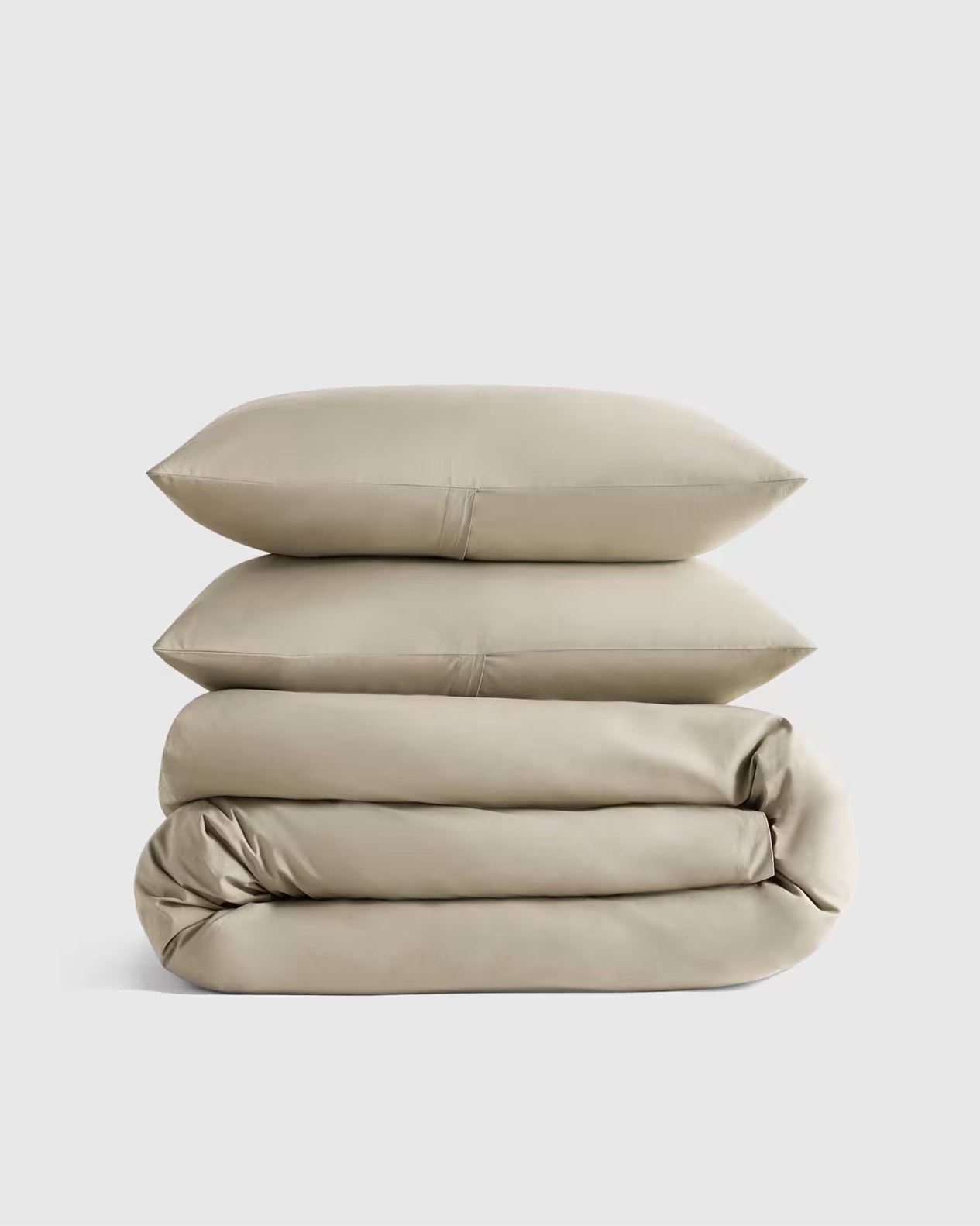 Classic Organic Percale Duvet Cover Set, Queen, Toffee