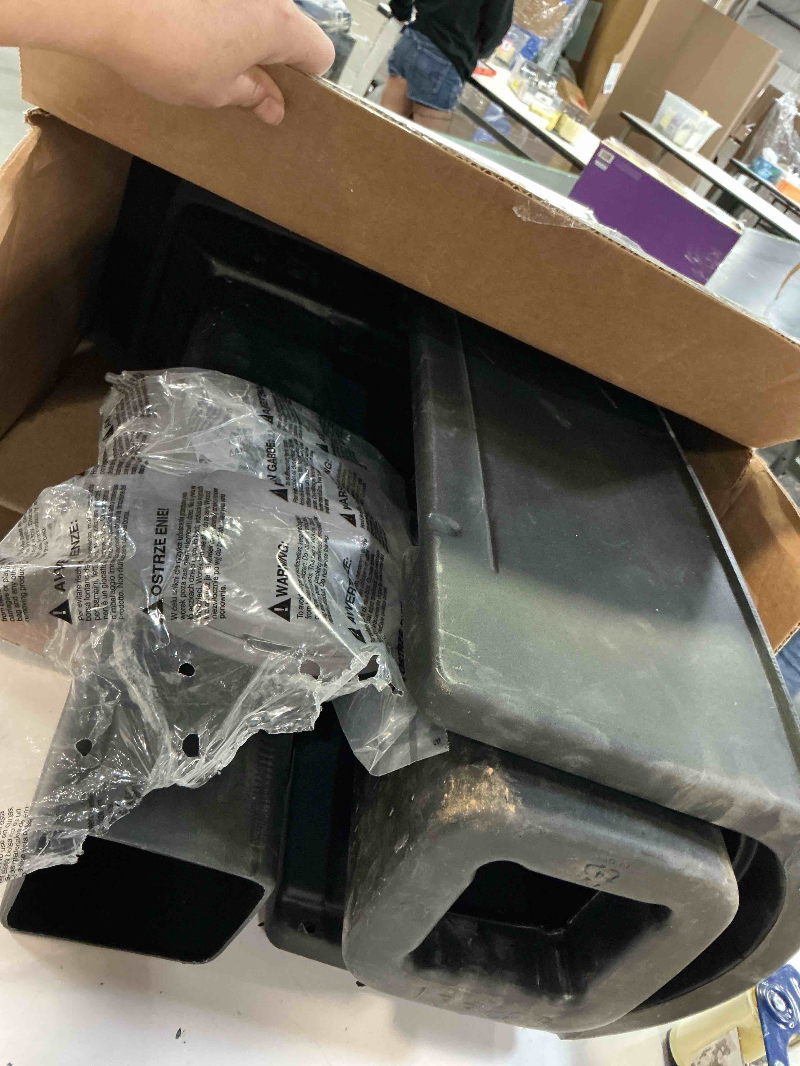 Condition photo showing As Is for step2 mailmaster express plastic mailbox with black finish