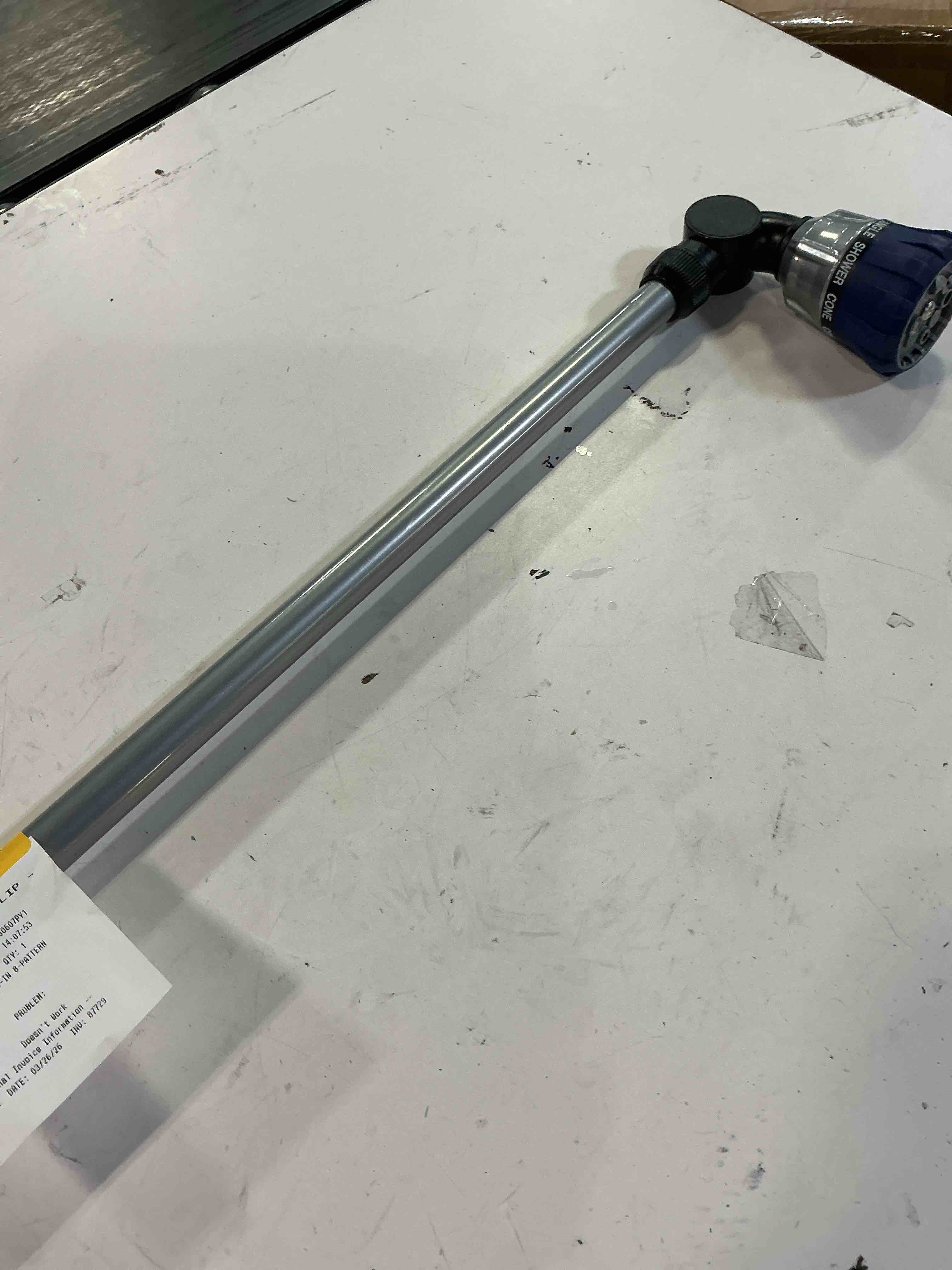 Condition photo showing As Is for orbit max wand nozzle garden watering hose 36 in long 8 pattern adjustable spray