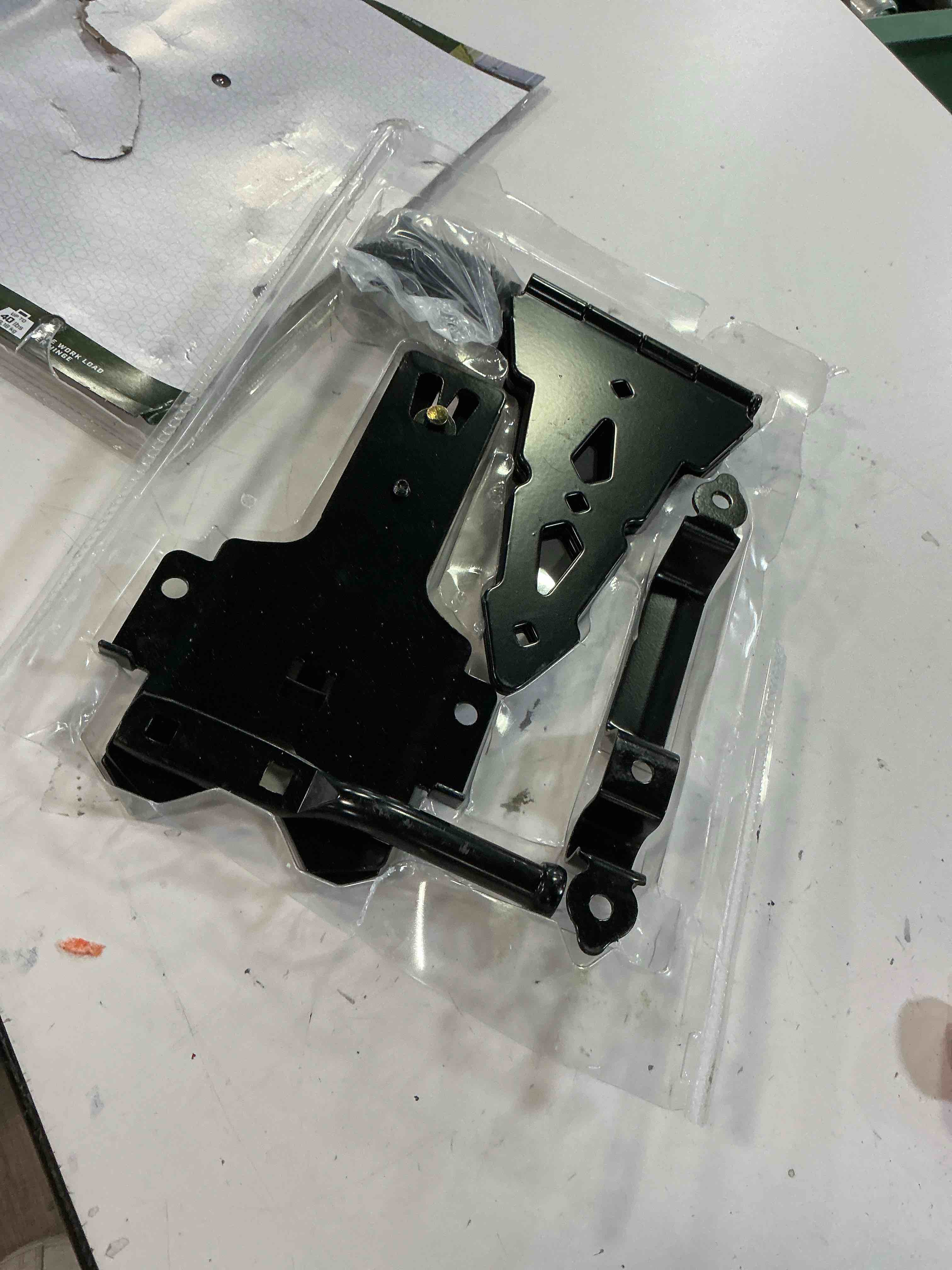 Condition photo showing As Is for national hardware n109-306 v8420 deluxe strap hinge gate kit in black