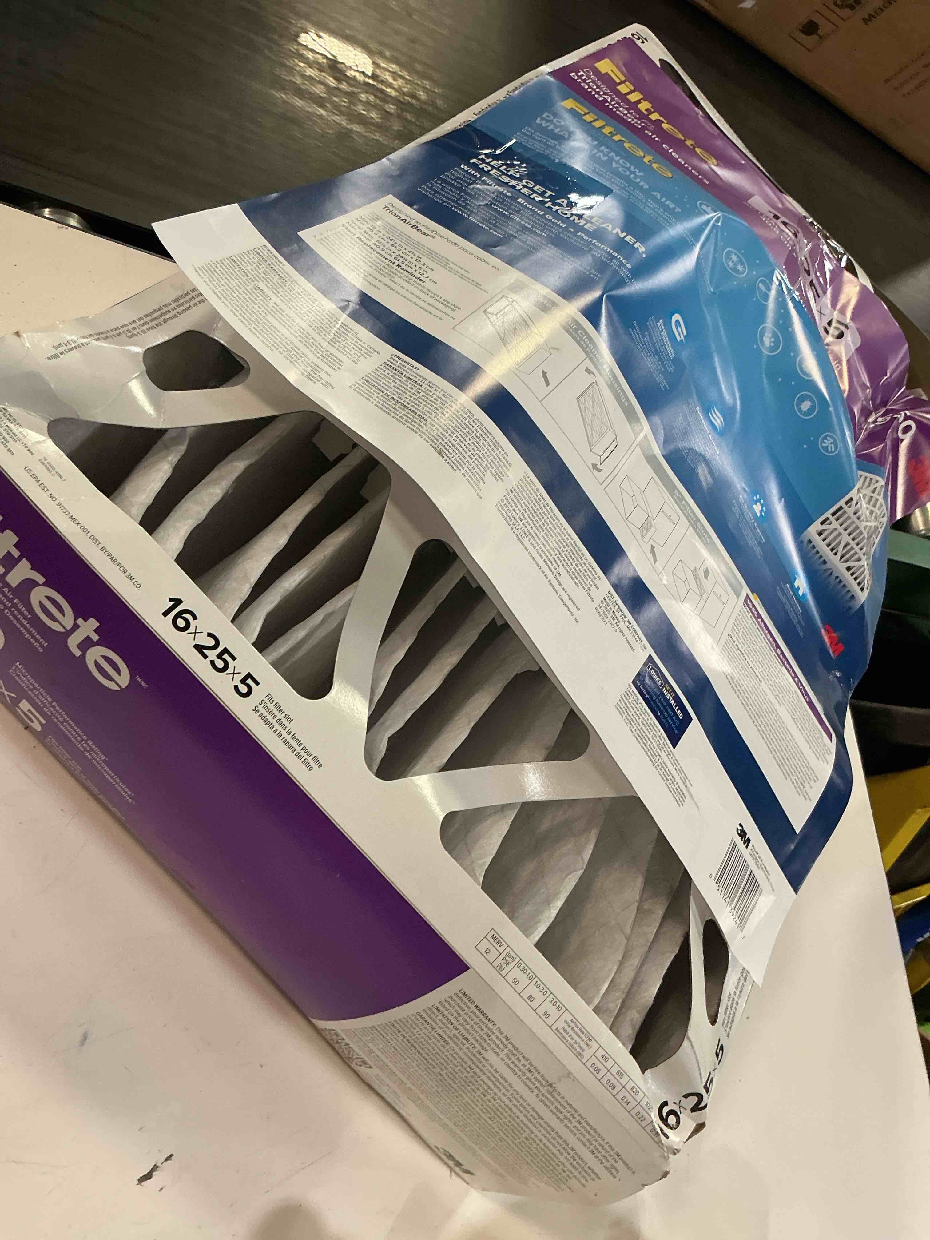 Condition photo showing Good Condition for minnesota mining lowedp015in2 filtrete 1550 mpr ultra allergen: 16-in x 25-in x 5-in