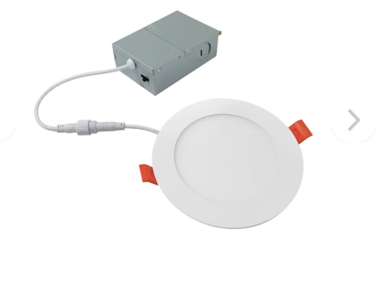 utilitech color choice white 6-in 850 -lumens switchable white round dimmable led canless...