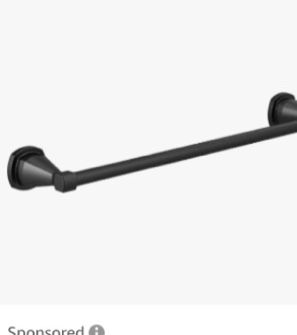delta fly24-mb-r flynn towel bar, matte black, 24 in. - quantity 3