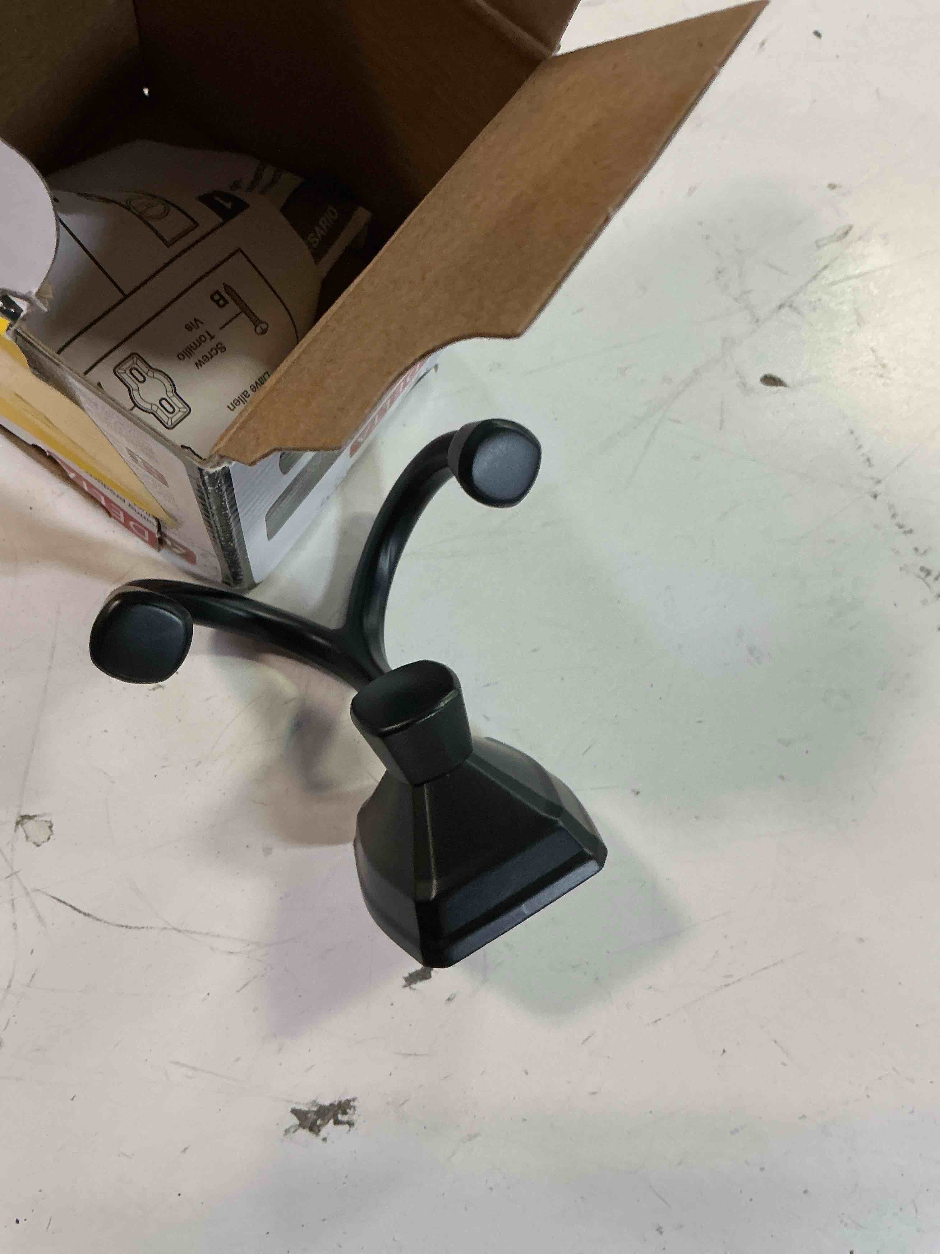 Condition photo showing Good Condition for liberty hardware 112405 flynn double matte black flynn towel hook