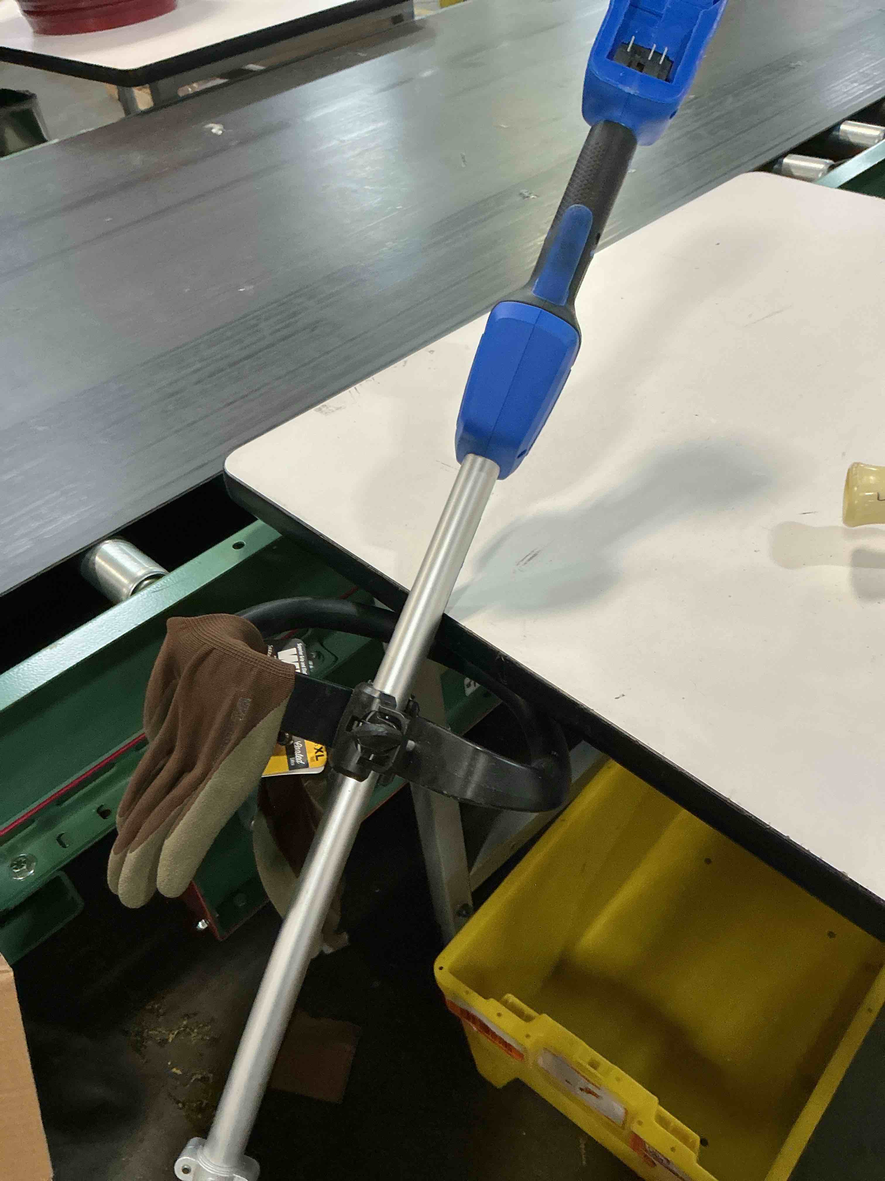 Condition photo showing As Is for kobalt 24-volt cordless battery string trimmer leaf blower combo kit, no battery