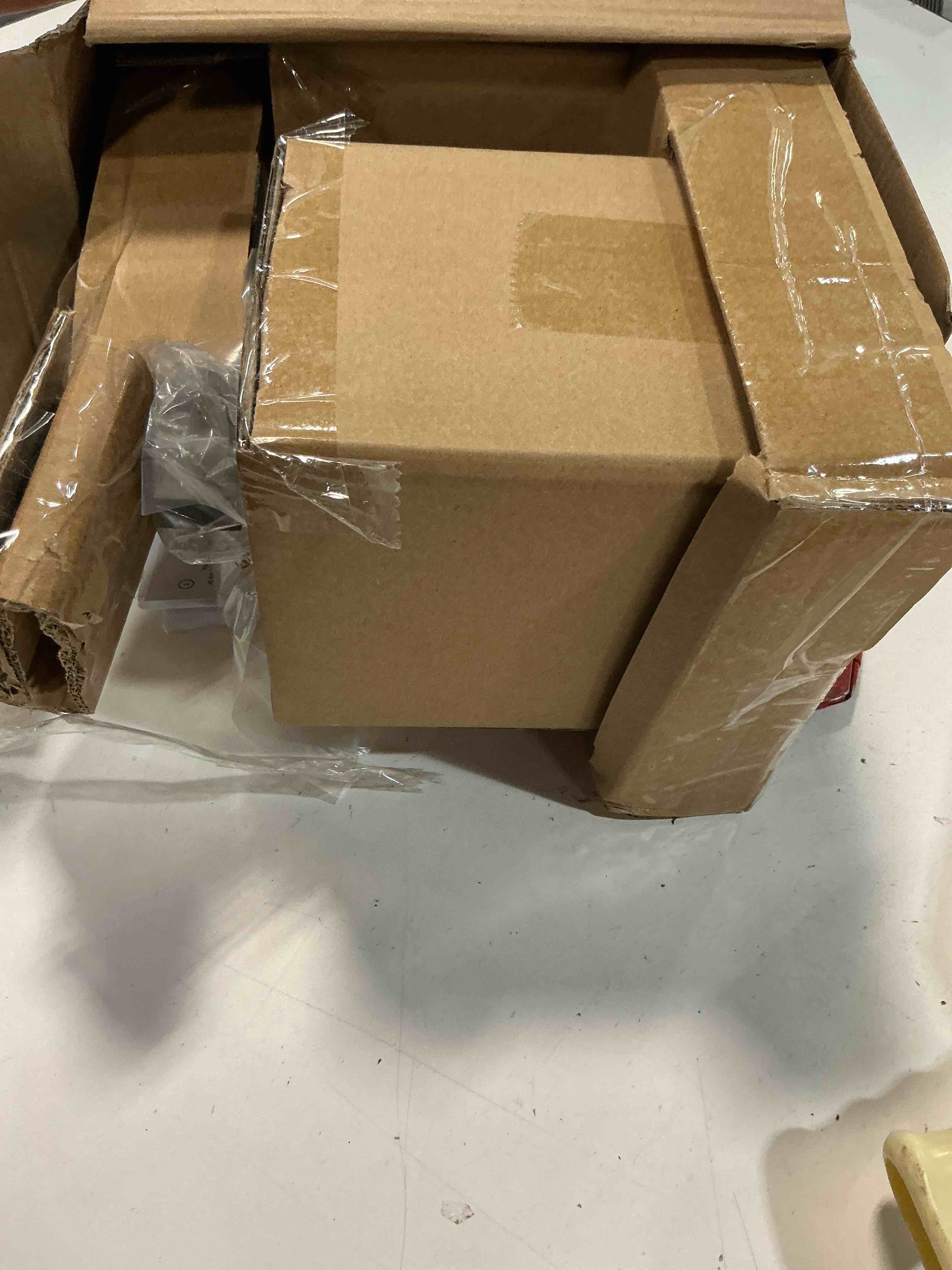 Condition photo showing As Is for emeryson 17.75-in 3 light matte black transitional bathroom vanity light