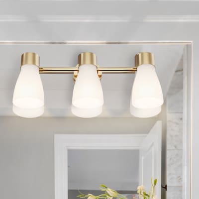 (incomplete) origin 21 elleson 22-in 3 light brushed gold modern/contemporary bathroom vanity light