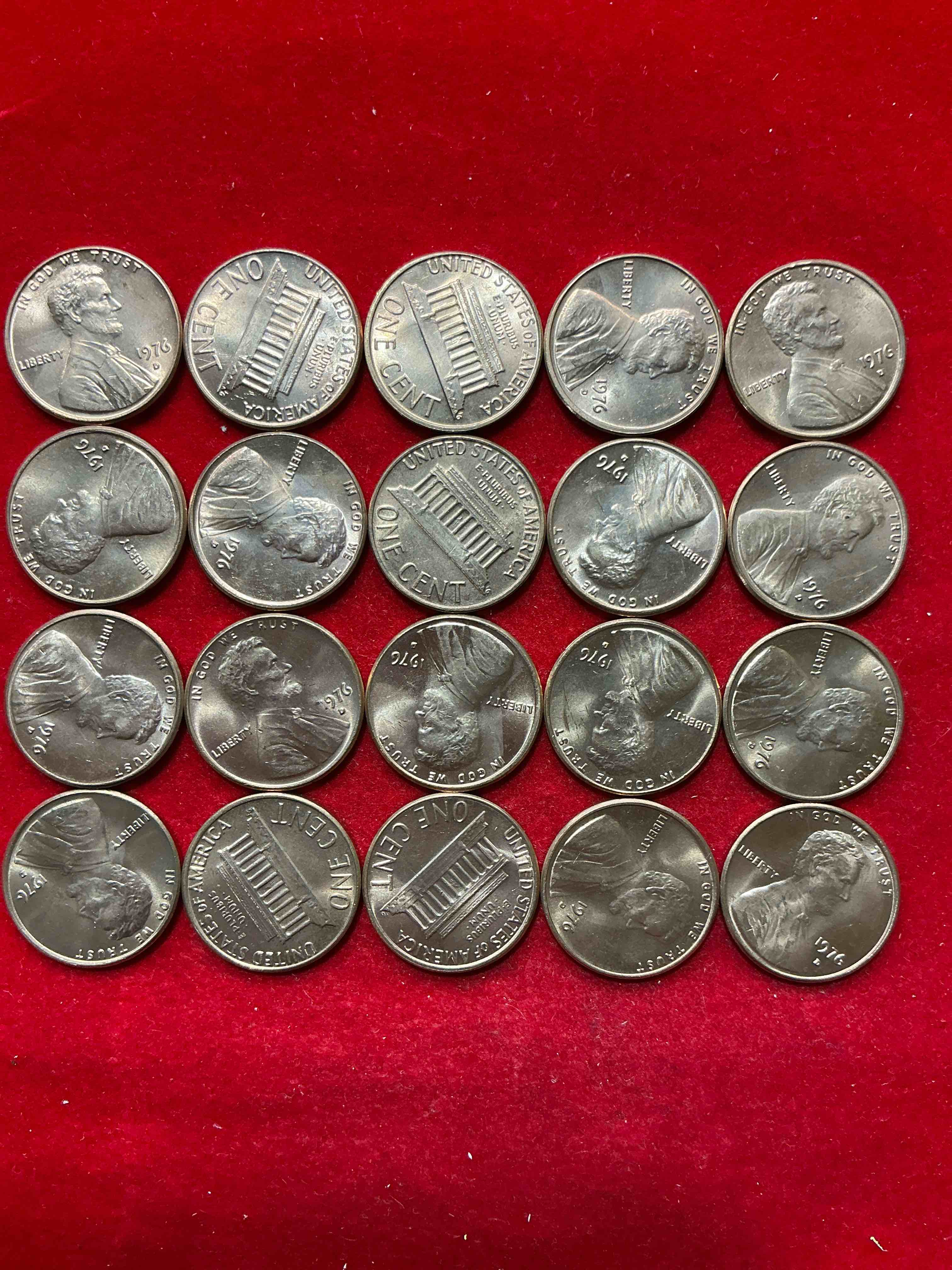 Condition photo showing New/Like New for 1976 brilliant uncirculated america 200 year anniversary pennies! celebrate america’s bicentennial with the unc brilliant 1976 pennies, direct from the original bank rolls! these pennies have not seen the light of day since 1976, wow! serious collector items!