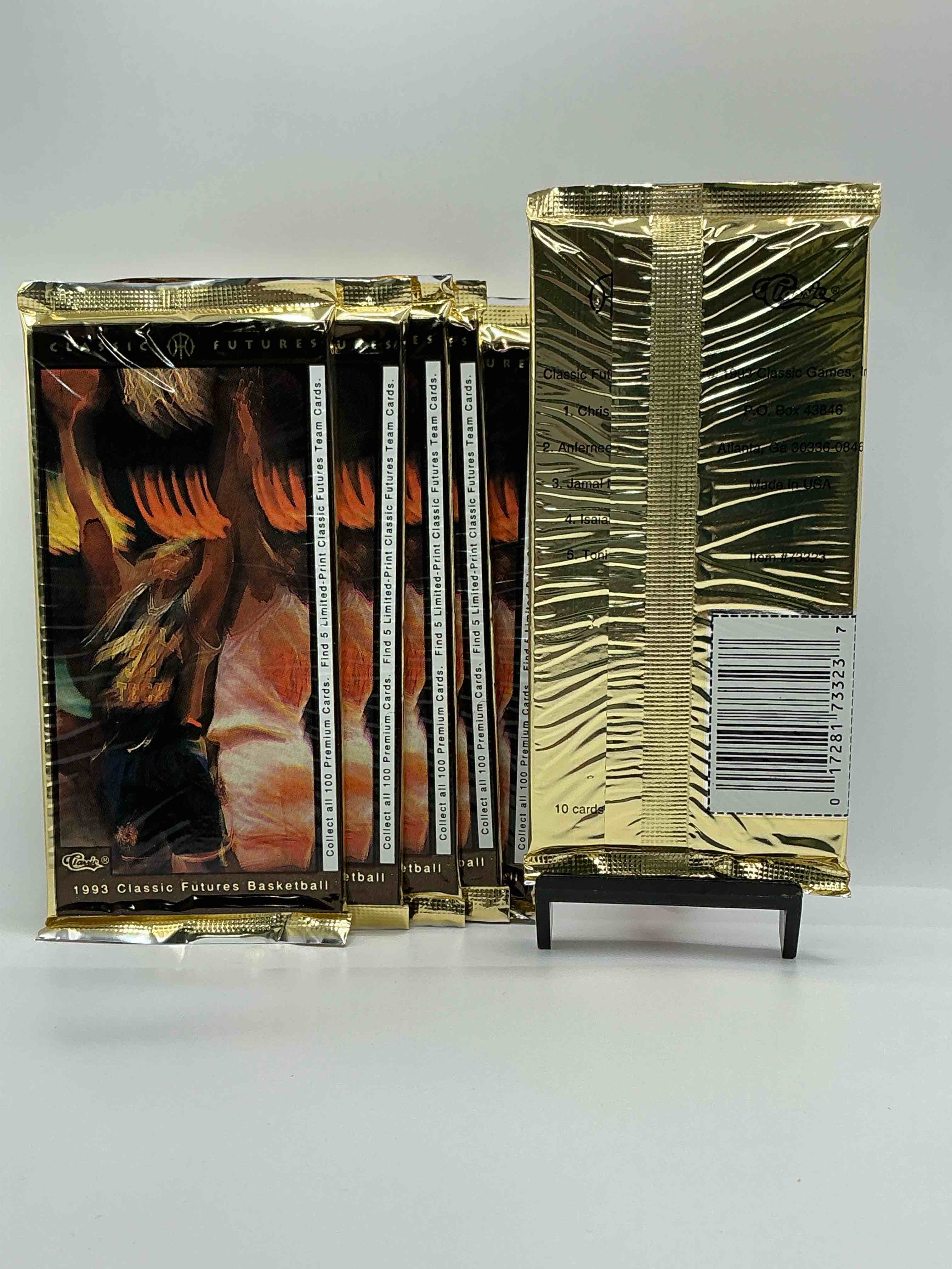 Condition photo showing New/Like New for 1993 classic draft picks unopened basketball packs! search for chris webber & anfernee hardaway rookies, along with other big names from the year! look for exclusive illustrated cards & numbered cards too!