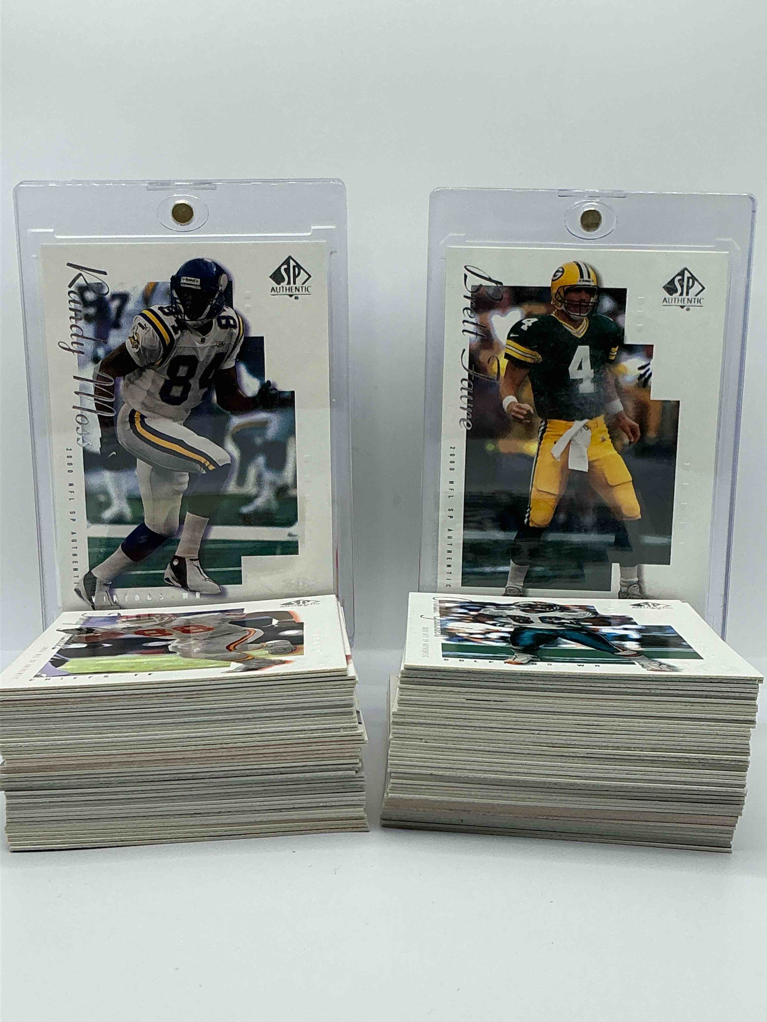 Condition photo showing New/Like New for brett favre, randy moss & more! 90 card extravaganza! 2000 sp football cards! tony gonzalez, peyton manning & more! 