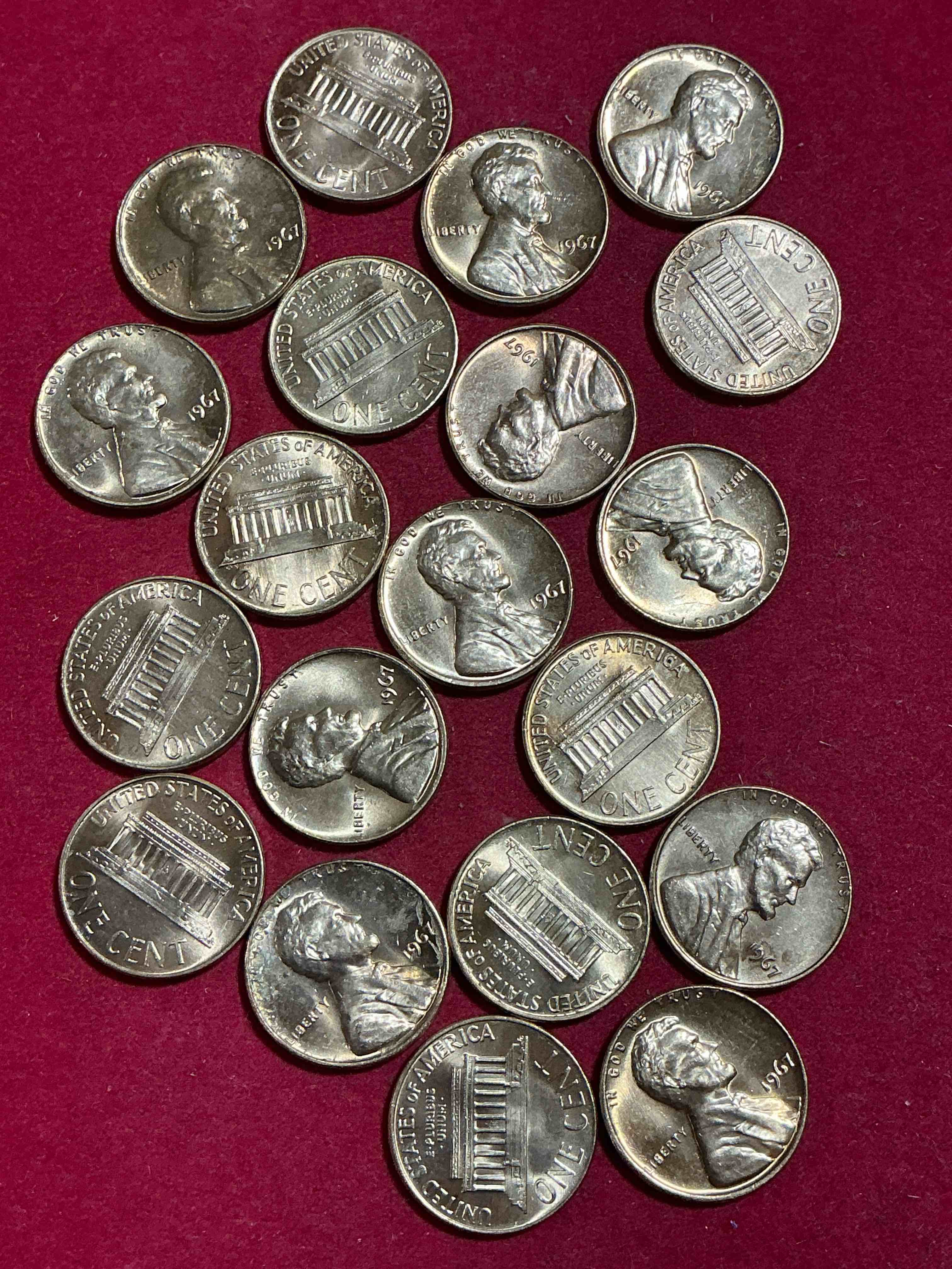1967 “summer of love” brilliant uncirculated pennies! check out these 1967 “summer of love” era pennies in brilliant uncirculated condition, many direct from the original treasury rolls! these pennies haven’t seen the light of day since 1967! own these highly collectible pieces of history in mint condition!