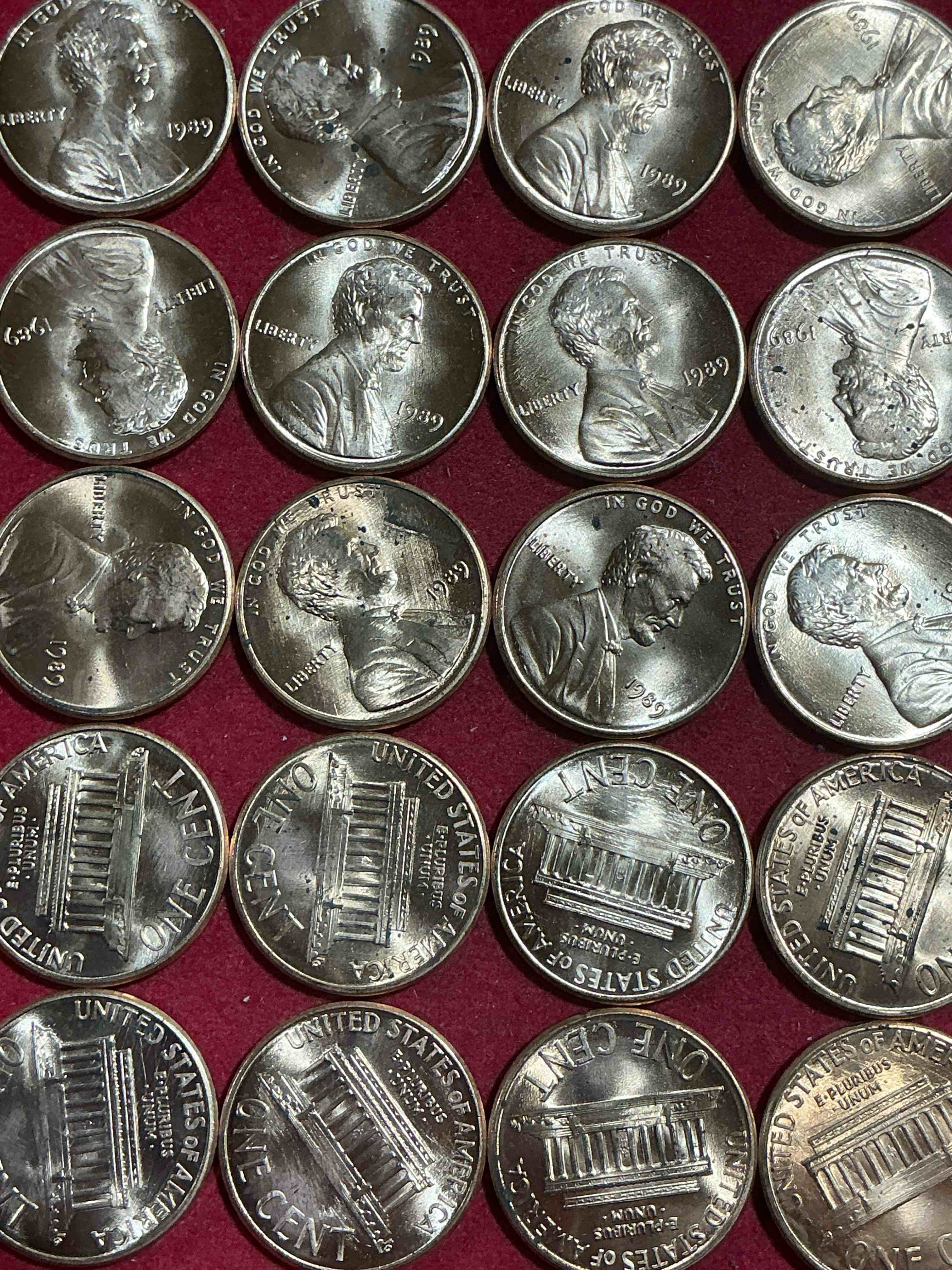 Condition photo showing New/Like New for 1989 brilliant uncirculated world wide web era pennies! 1989 is the year the world wide web was born! own these brilliant unc 1989 pennies, direct from original bank rolls! serious collector items from one of the most consequential years in history!