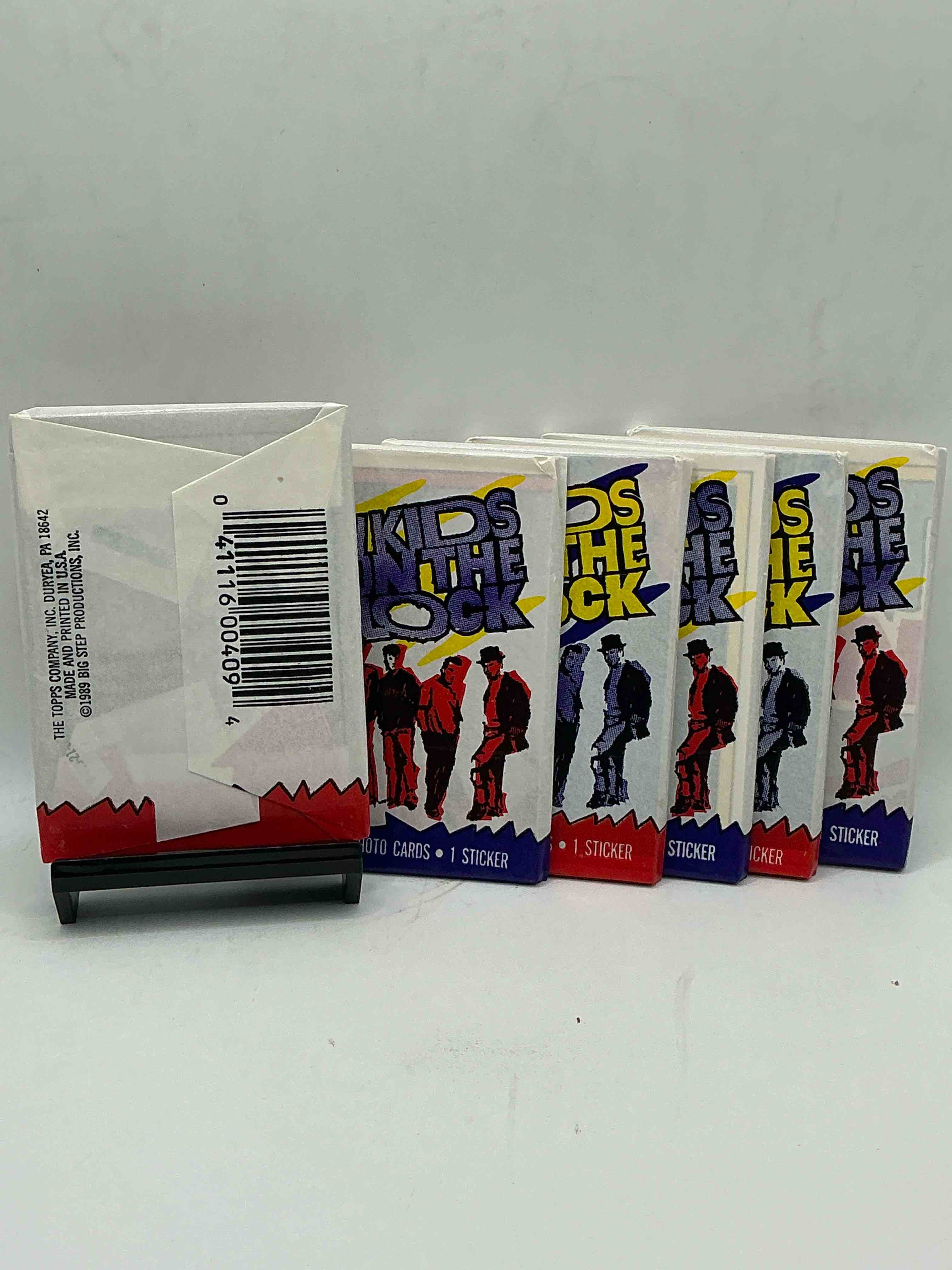 Condition photo showing New/Like New for 1989 hangin’ tough!  new kids on the block, the original boy band history!  check out these original, sealed new kids trading card wax packs, direct from original retail case!  re-live 1989 with these highly collectible, authentic pieces of pop culture history!  