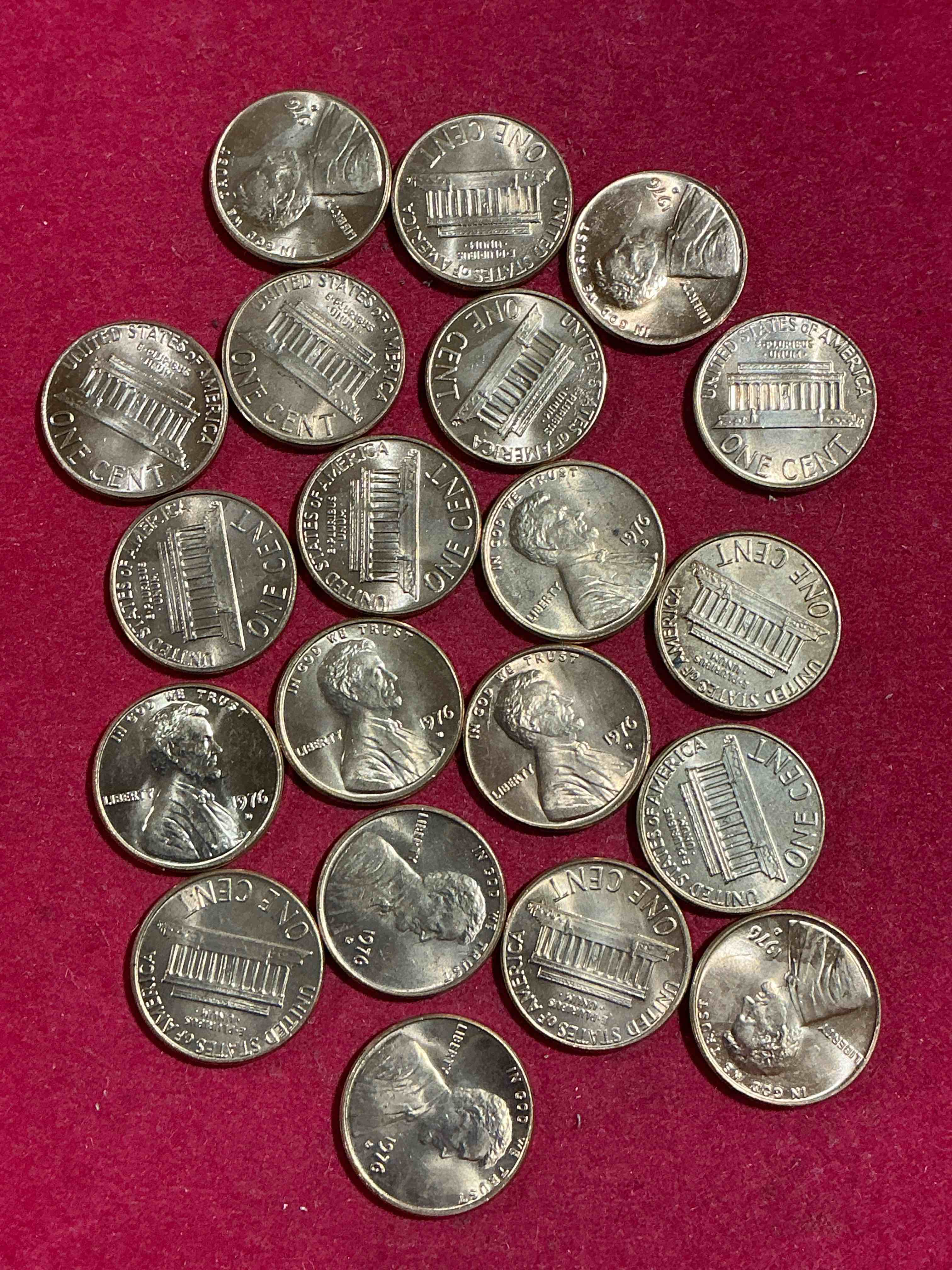 Condition photo showing New/Like New for 1976 brilliant uncirculated america 200 year anniversary pennies! celebrate america’s bicentennial with the unc brilliant 1976 pennies, direct from the original bank rolls! these pennies have not seen the light of day since 1976, wow! serious collector items!