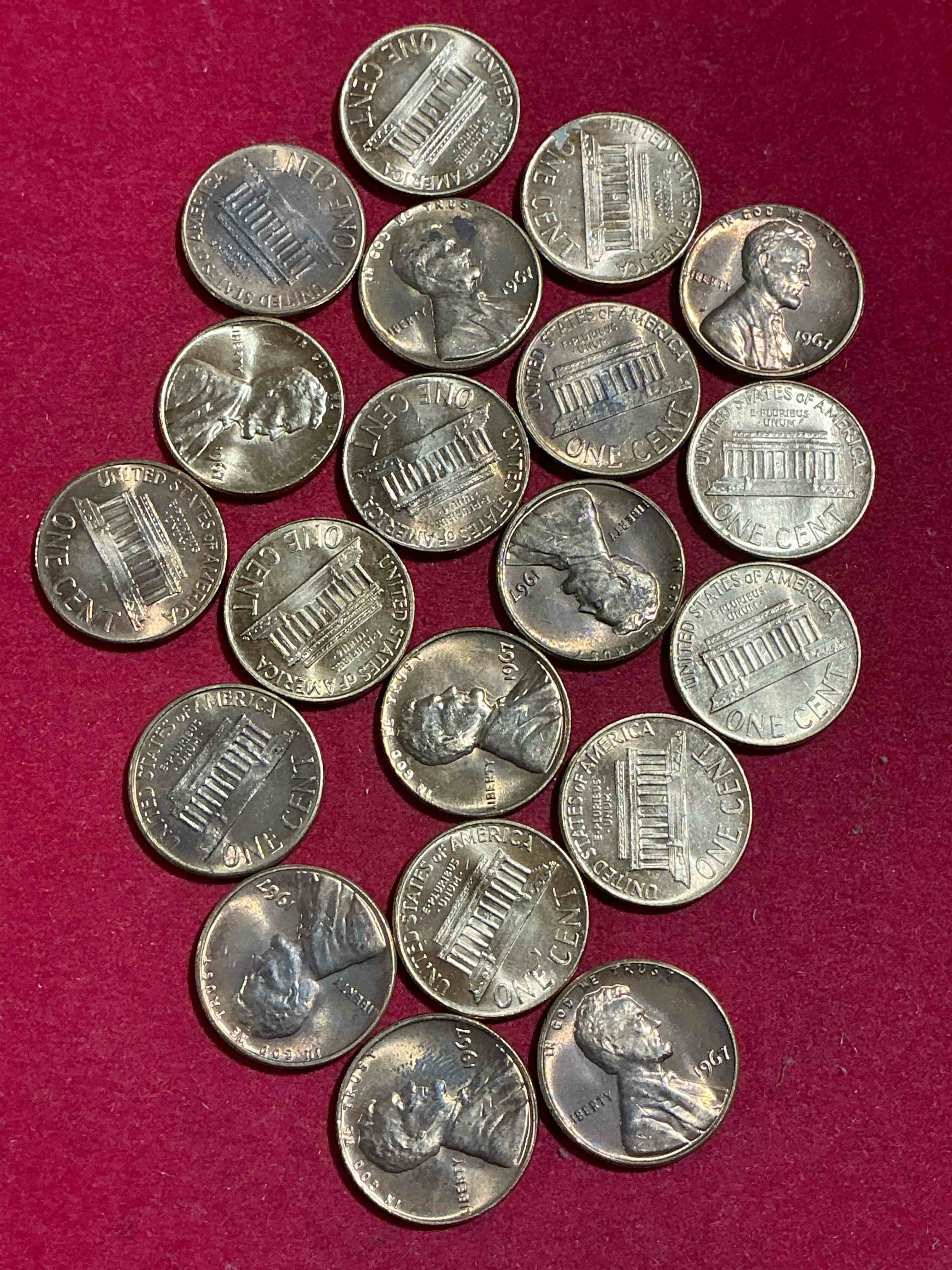 Condition photo showing New/Like New for 1967 “summer of love” brilliant uncirculated pennies!  check out these 1967 “summer of love” era pennies in brilliant uncirculated condition, many direct from the original treasury rolls!  these pennies haven’t seen the light of day since 1967!  own these highly collectible pieces of history in mint condition!