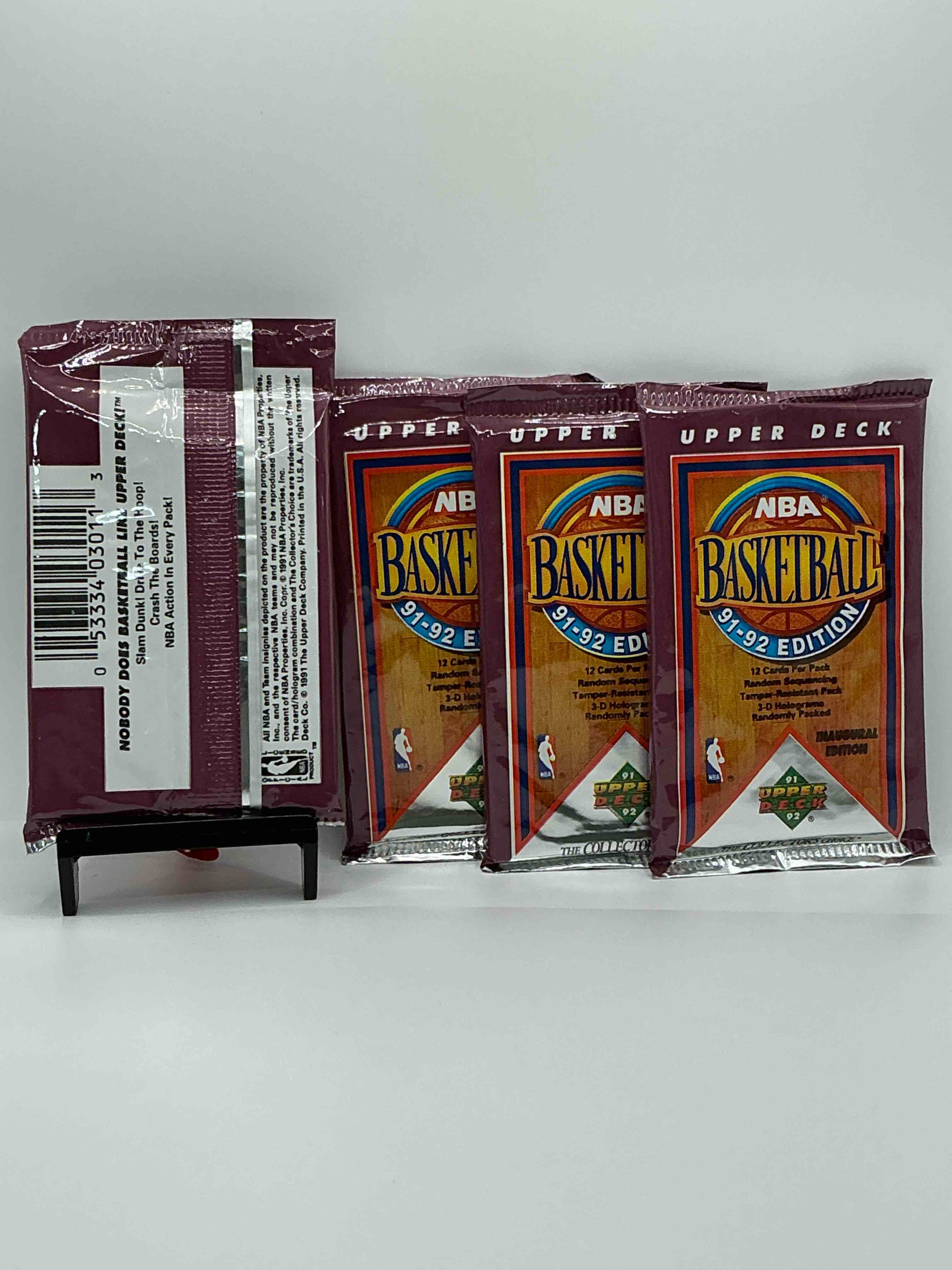 Condition photo showing New/Like New for michael jordan?! 1991/92 nba upper deck basketball sealed sports card collectible pack, direct from original retail case! search for valuable michael jordan #44, magic vs. jordan card #34 & so many other cool cards! hard to find & drying up!
