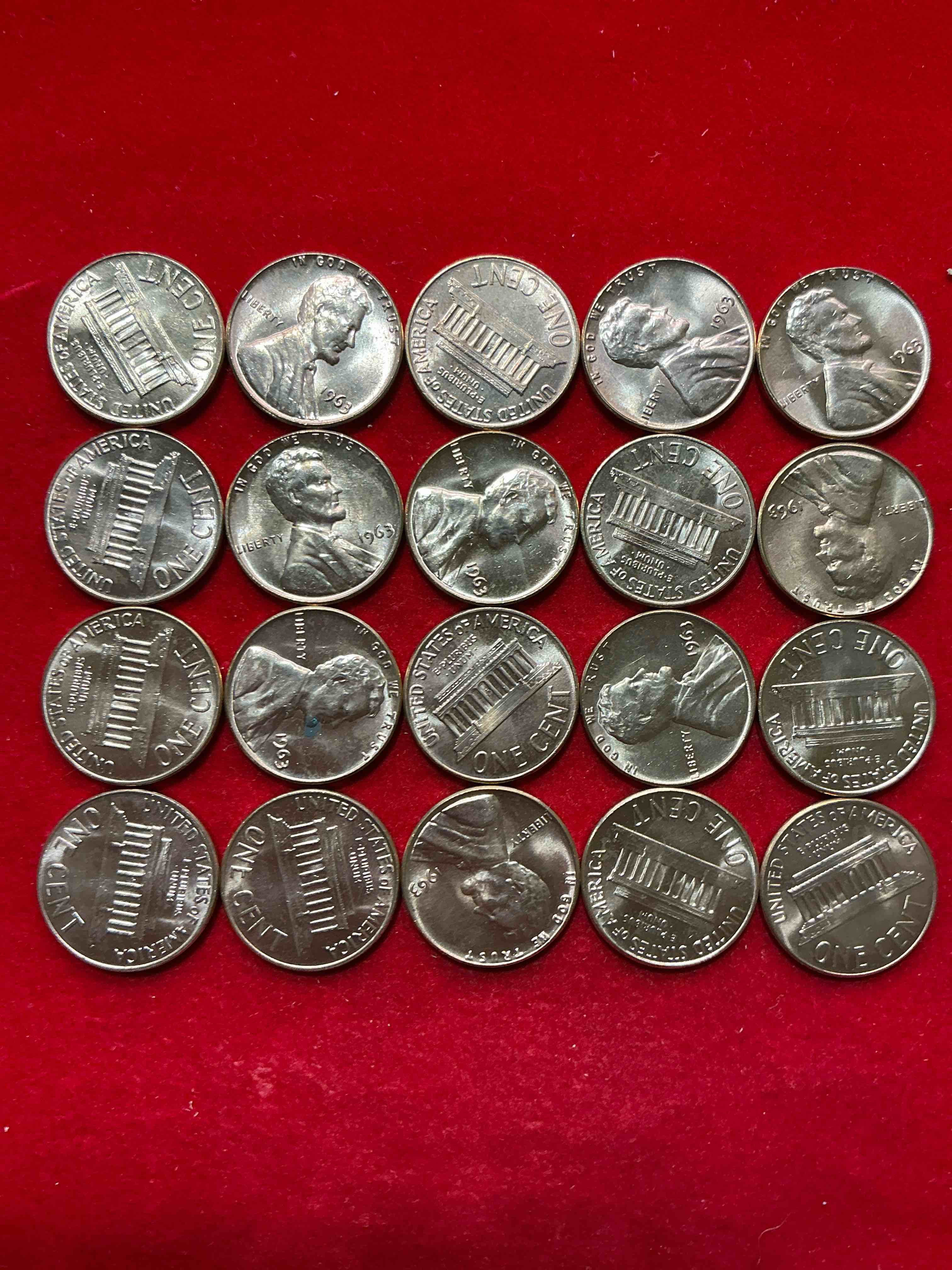 Condition photo showing New/Like New for 1963 "i have a dream" era brilliant uncirculated wheat pennies! these 1963 pennies are direct from the original treasury rolls & haven't seen the light of day since 1963! dr. martin luther king famously gave his "i have a dream" speech on aug 28, 1963. own pieces of this era with these incredible pieces of history!