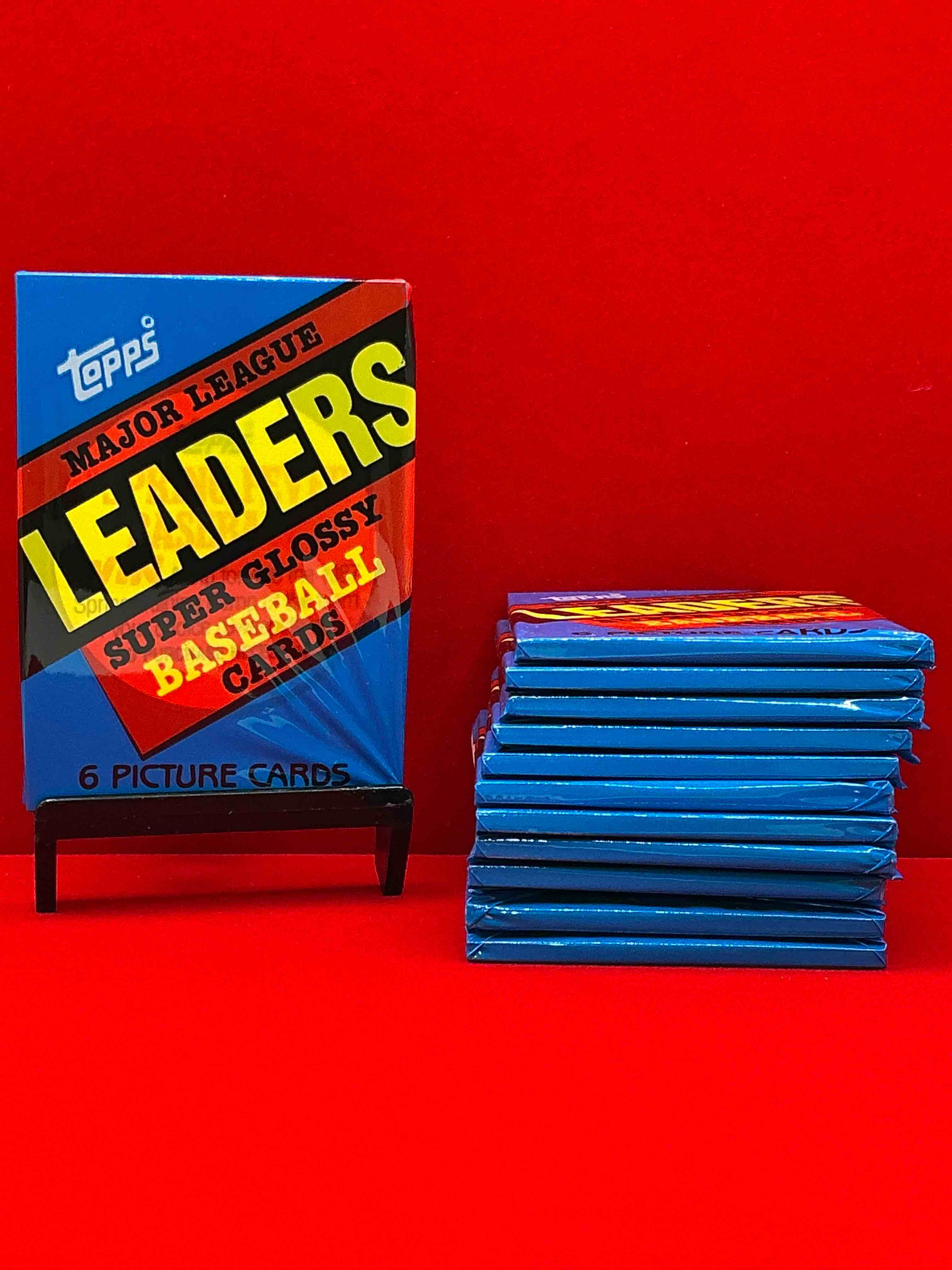 Ultra Rare! 1986 "MLB Leaders" Unopened Miniature Baseball Collectible Card Packs, 6 Cards Per Pack, Direct From Original Retail Case. Super Rare, Impossible To Find! Like New Condition!