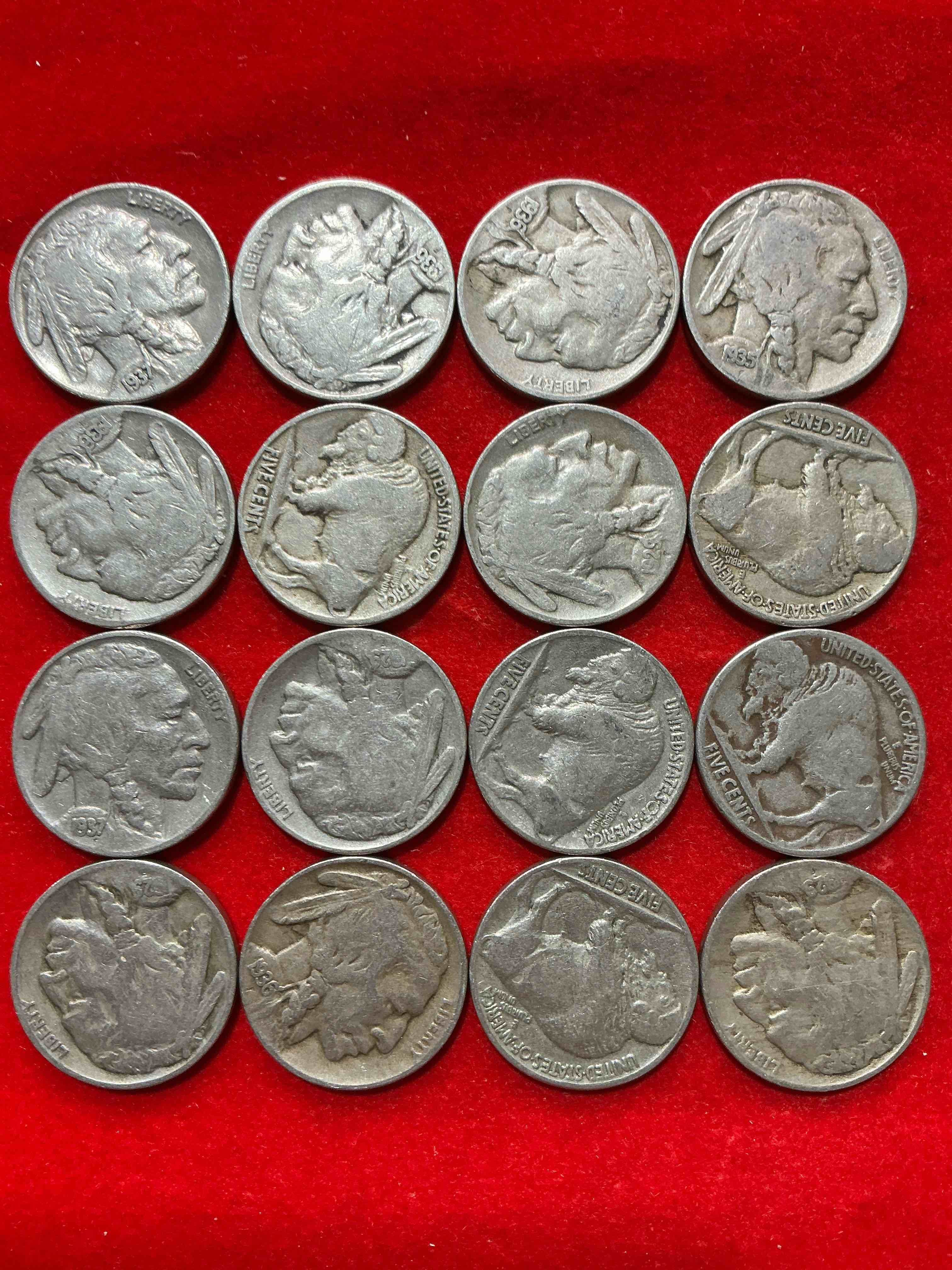 Historic Buffalo Nickels! Indian Head Buffalo Nickels Were Minted From 1913 To 1938 & Have Become A Favorite For Coin Collectors Around The World! Own Pieces Of American History With These Cool Indian Head Buffalo Nickels In Circulated Condition, Most With Visible Dates Which Is Very Rare For Buffalo Nickels!