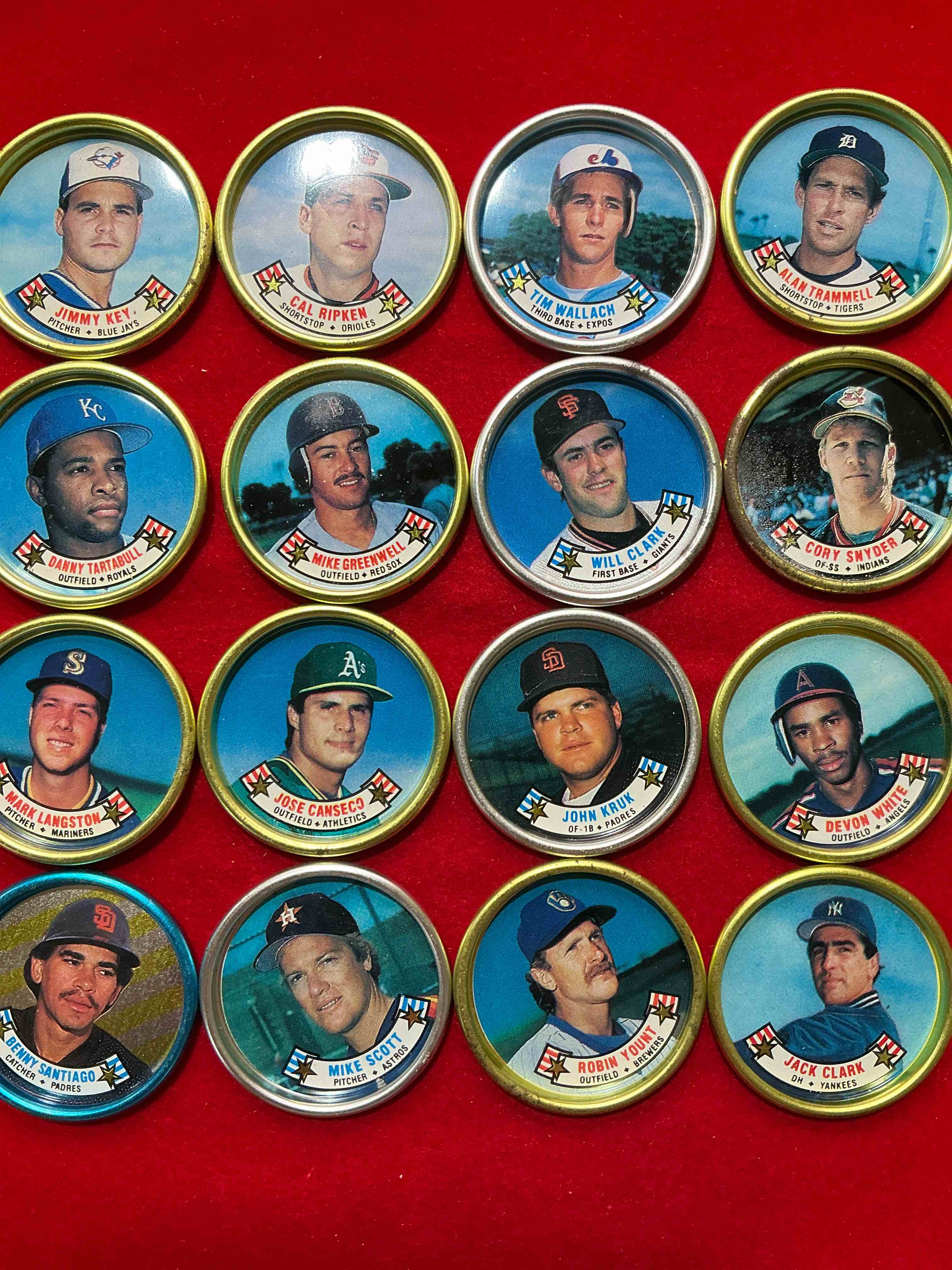 Baseball Coins! 1988 Baseball Coins! Jose Canseco, Jack Clark, Alan Trammel, Will Clark & More! Super Cool Memorabilia! 