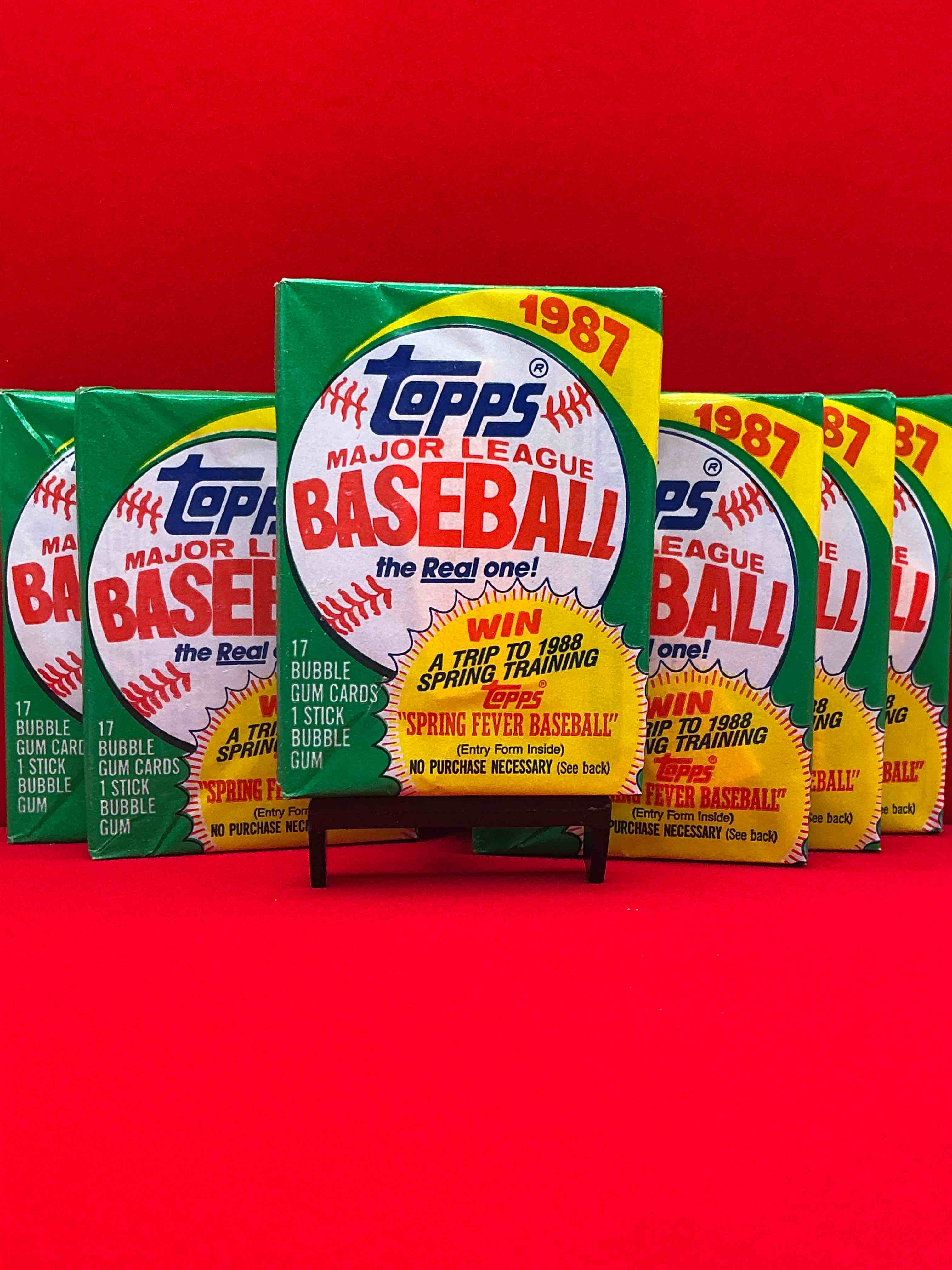 Loaded! 1987 Topps Baseball Unopened Sports Card Collectible Wax Pack, Direct From Original Retail Case! 1987 Topps Baseball Is A Loaded Year With Rookie Cards From Barry Bonds (PSA 10 $300+), Bo Jackson, Jose Canseco & More! Excellent Condition!