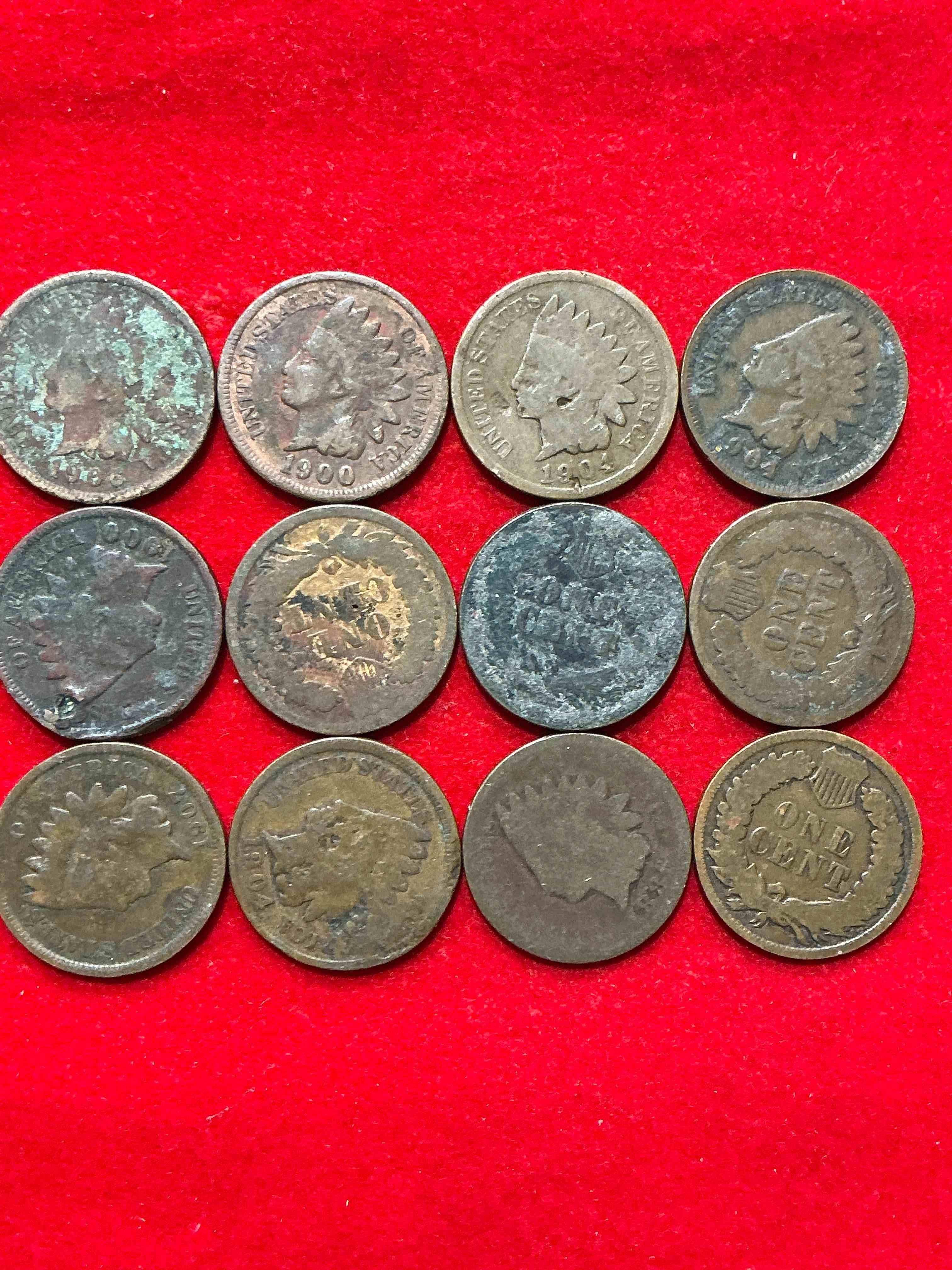 Indian Head Pennies! These Gorgeous U.S. Pennies Were Minted From 1859-1909 & Have Become Serious Collector Items! The "Indian Head" Design Is Actually A Representation Of Lady Liberty Wearing An Indian Headdress. Here Are Beautiful, Well-Kept Examples Representing Many Different Mint Years! Great For Collecting, Investing & Learning History, & Rare With Visible Dates!
