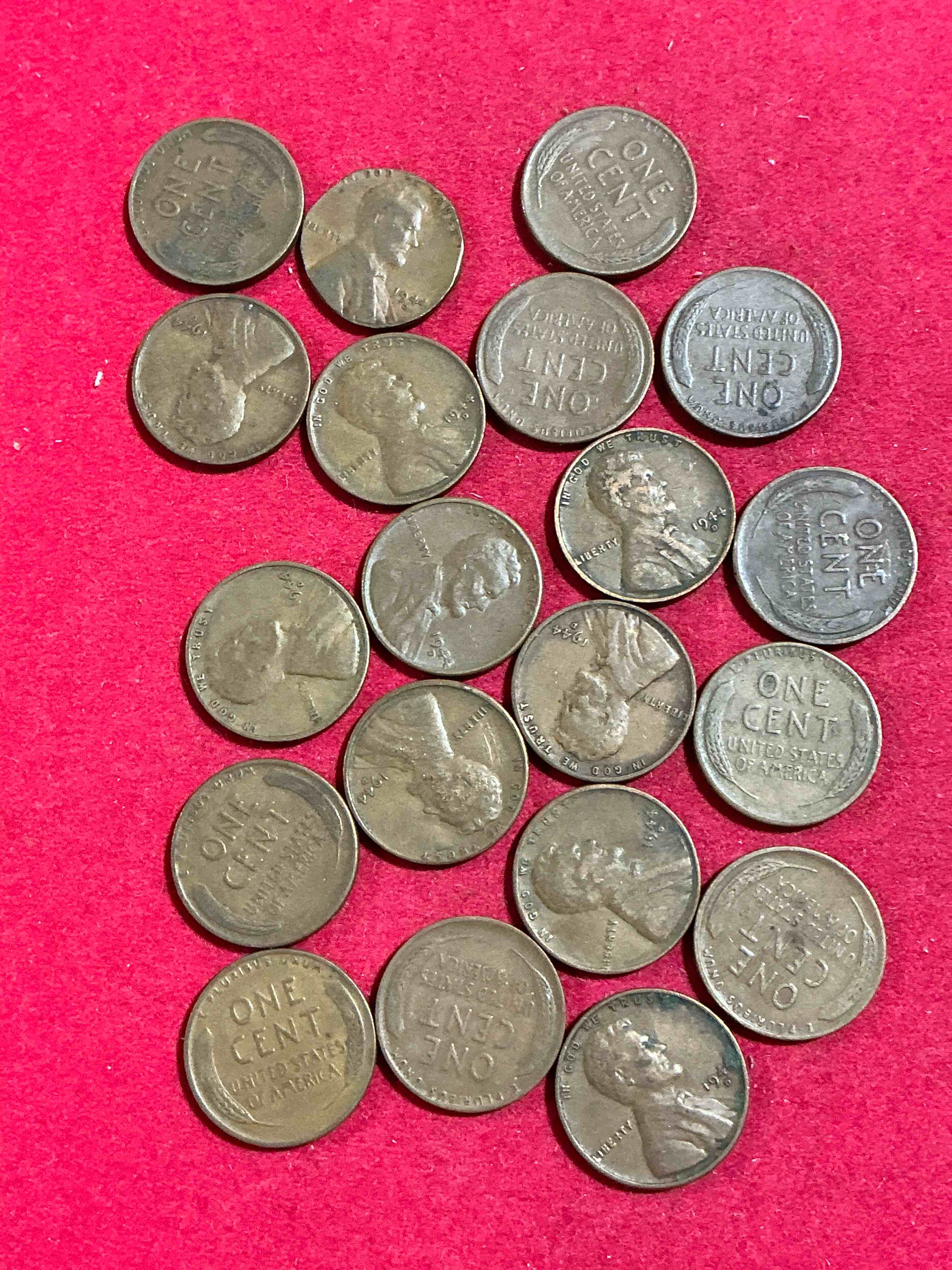 Condition photo showing Good Condition for 1944 calling world war 2 buffs!  1944 d-day era wheat pennies!  d-day was june 6th, 1944 & was one of the most significant battles of wwii! own pieces of this era with these genuine 1944 wheat pennies in nice condition!  
