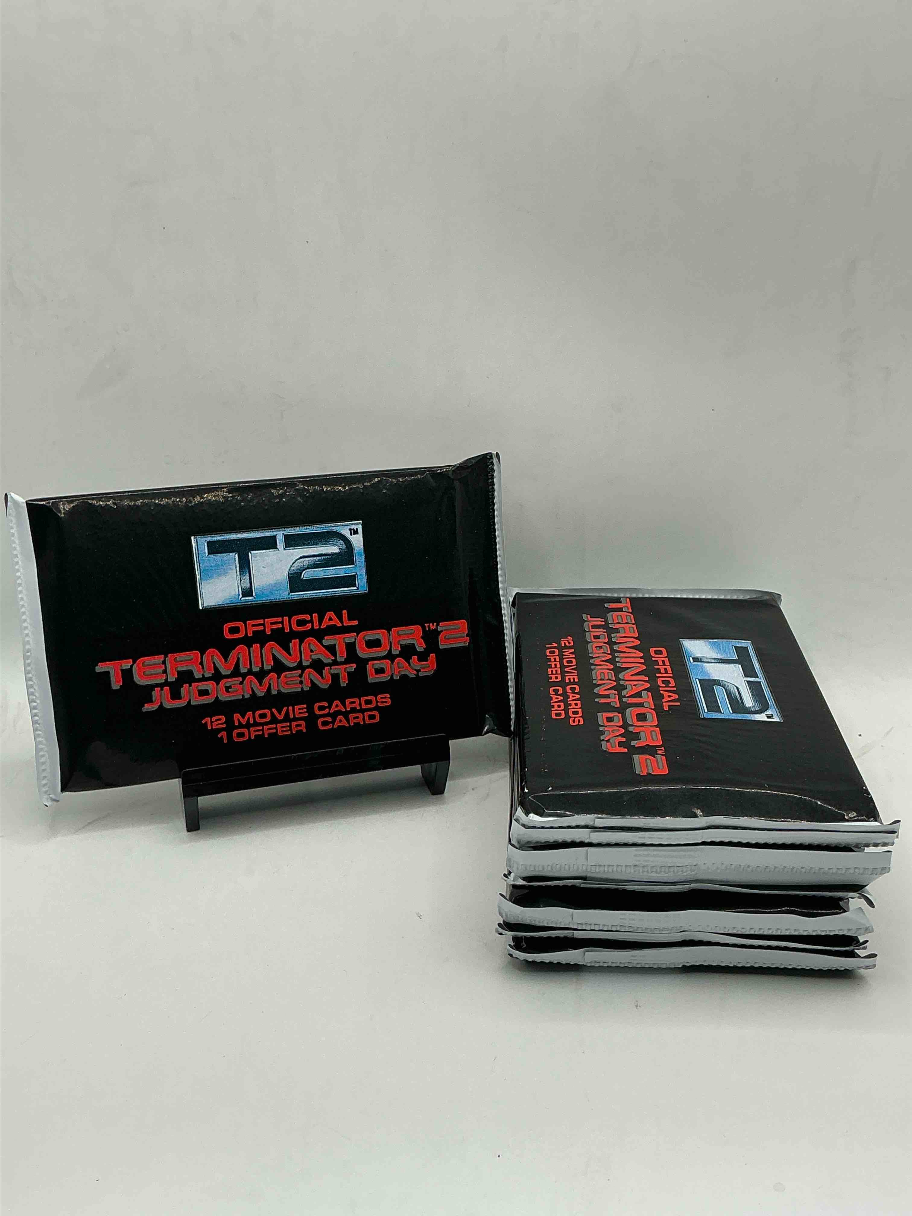 terminator 2 packs! direct from box unopened 1991 terminator 2 movie card packs, 12 cards per pack! pack galore! check out these rare movie cards from 1991!