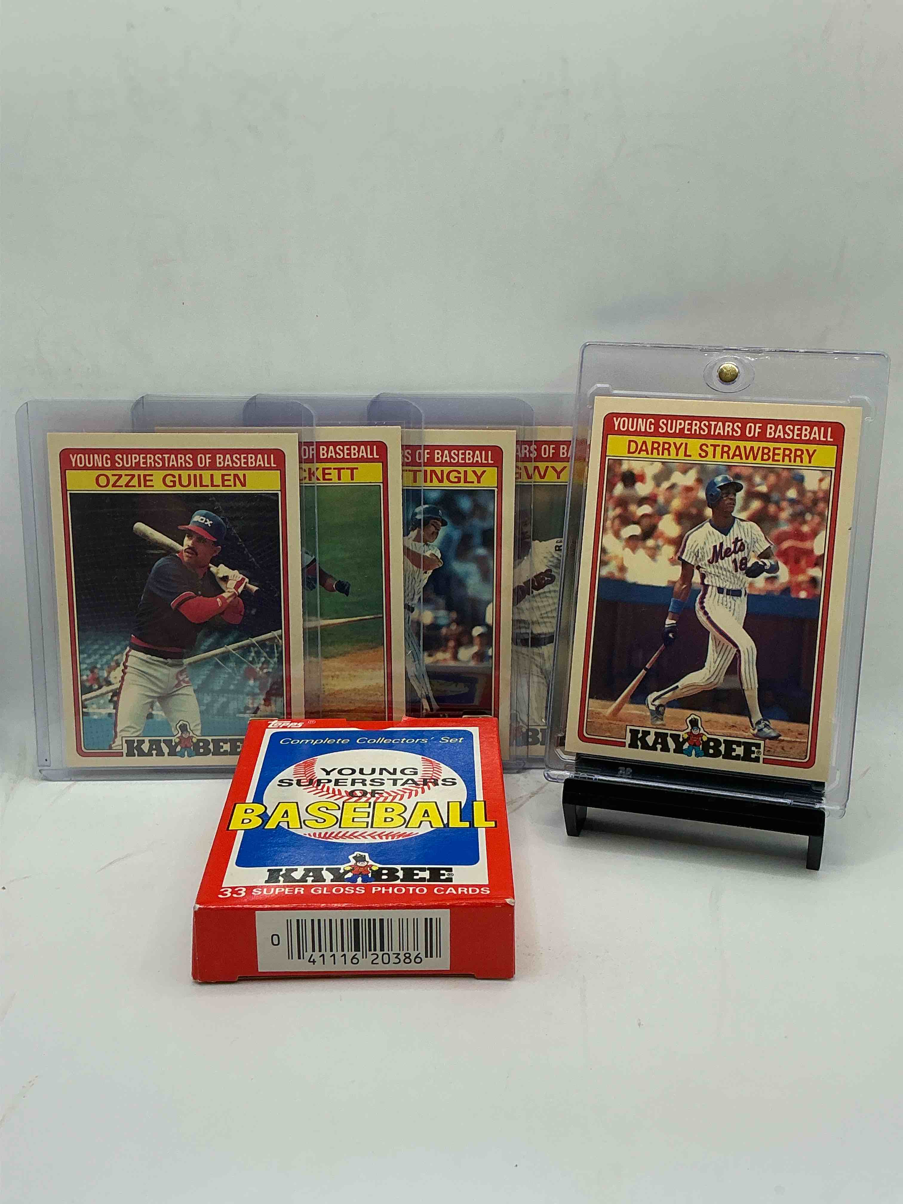 young superstars! mlb boxes! 33 card complete collector’s set! includes vince coleman, tony gwynn, don mattingly, kirby puckett, frank viola & more! awesome vintage baseball 1986 young superstars box!