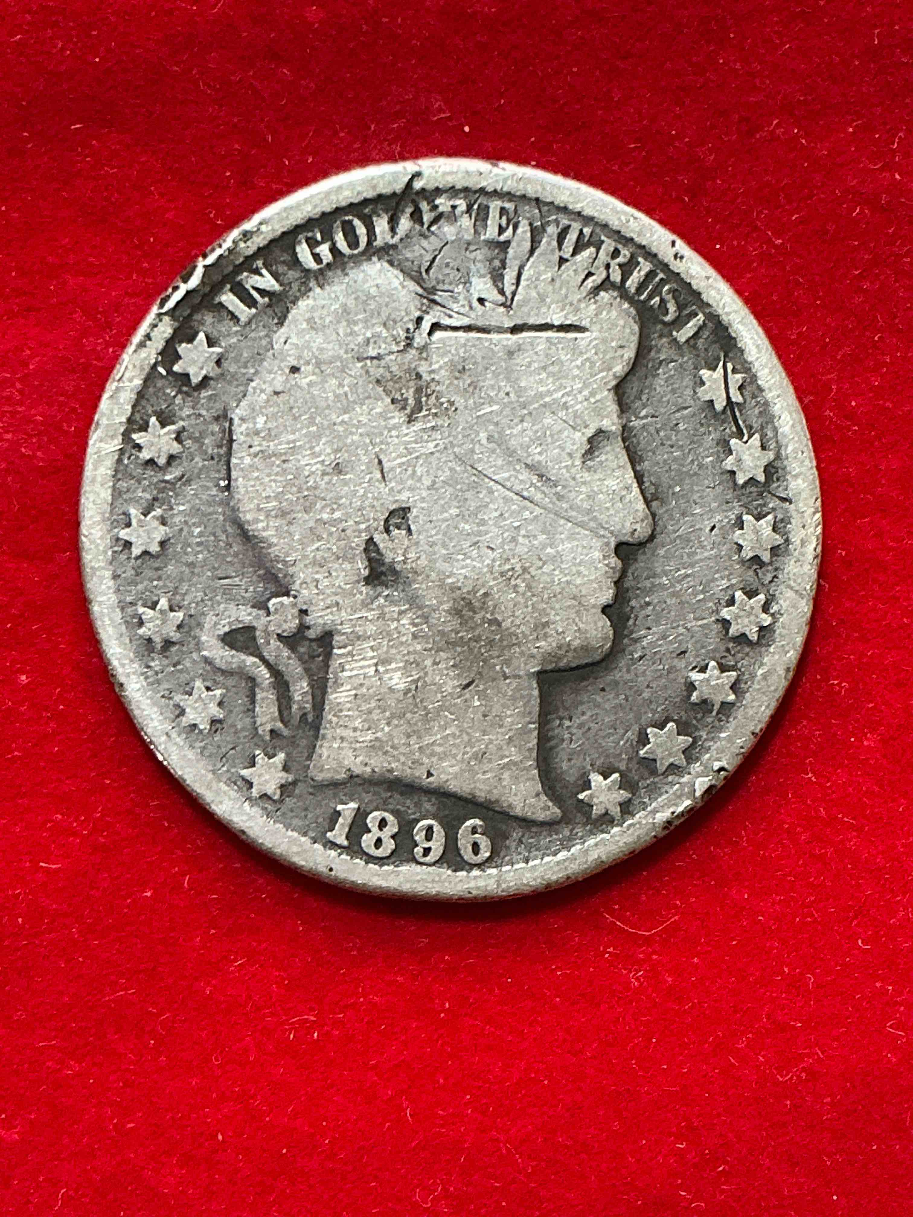 rare us fine silver! barber half dollar, 90% silver! 1896 edition! nearly impossible to collect! rare & very coveted by collectors! own a piece of history great for coin collectors, think of the history these coins have seen! rare 90% silver barber half dollar!