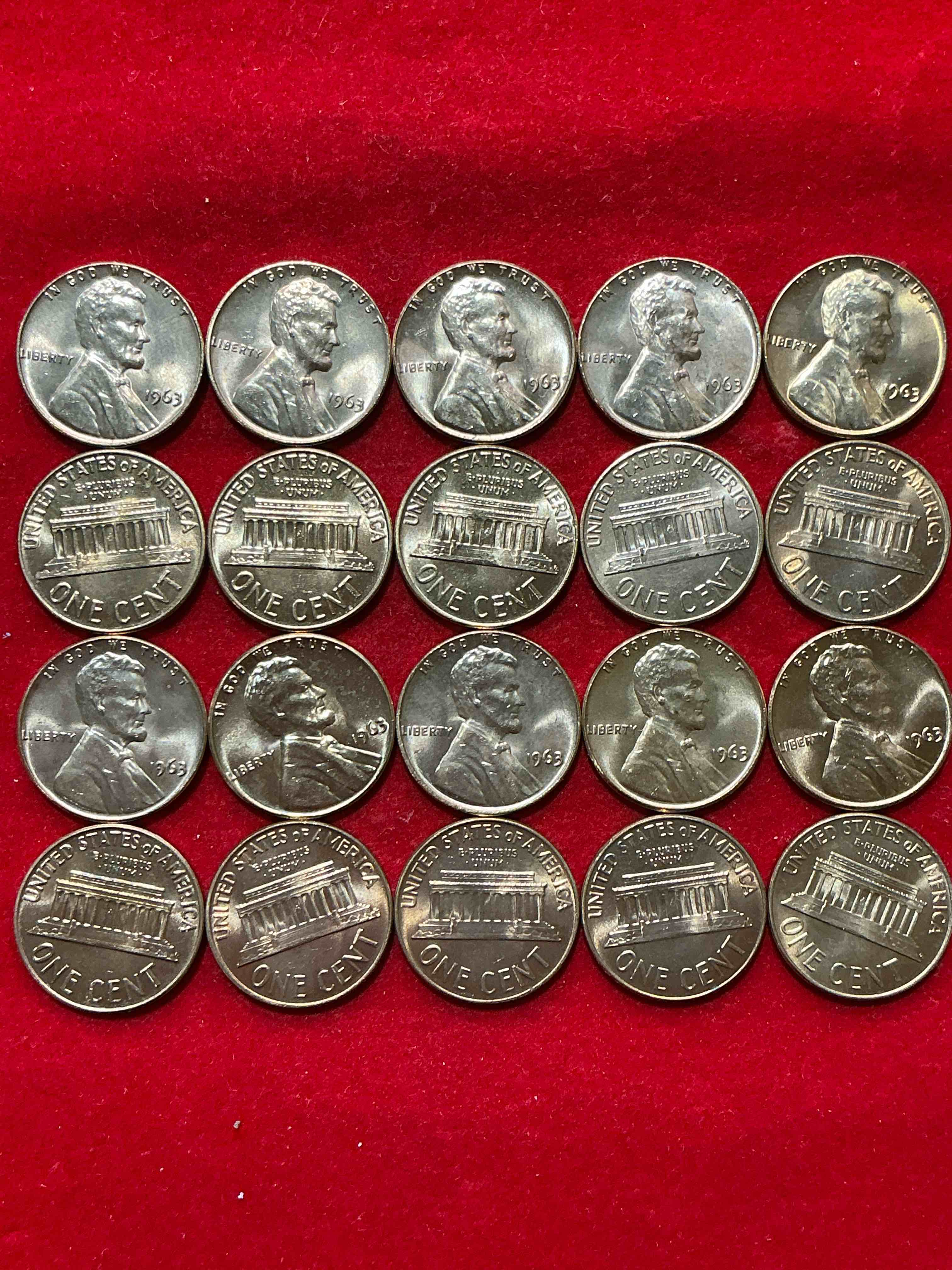 1963 "I Have A Dream" Era Brilliant Uncirculated Wheat Pennies! These 1963 Pennies Are Direct From The Original Treasury Rolls & Haven't Seen The Light Of Day Since 1963! Dr. Martin Luther King Famously Gave His "I Have A Dream" Speech On Aug 28, 1963. Own Pieces Of This Era With These Incredible Pieces Of History!