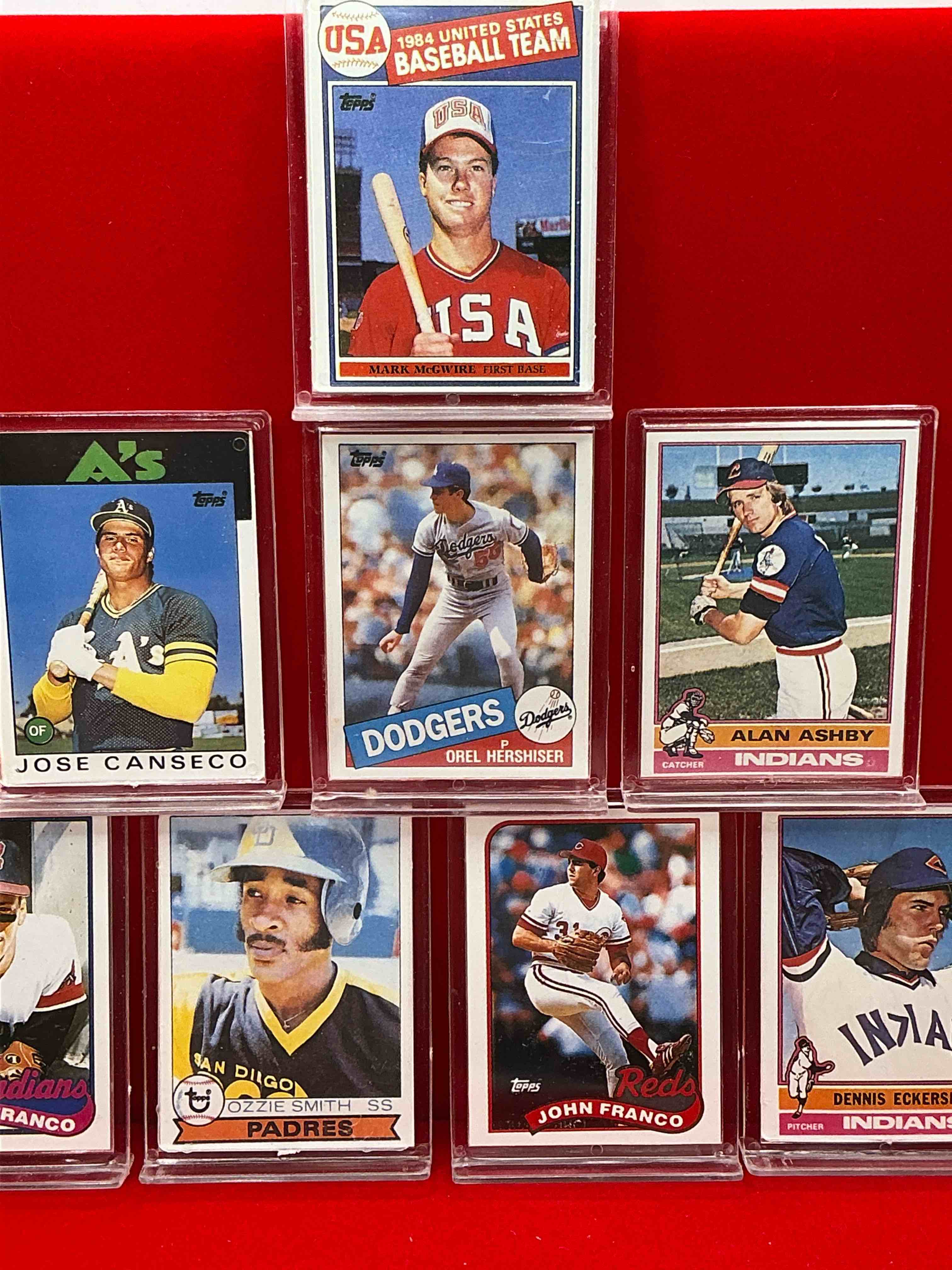 Mark McGwire, Jose Canseco, Ozzie Smith & More! Cool Baseball Memorabilia! Baseball Legends Pictures In Frames! Mini Baseball Pictures, Super Cool For A Collection!