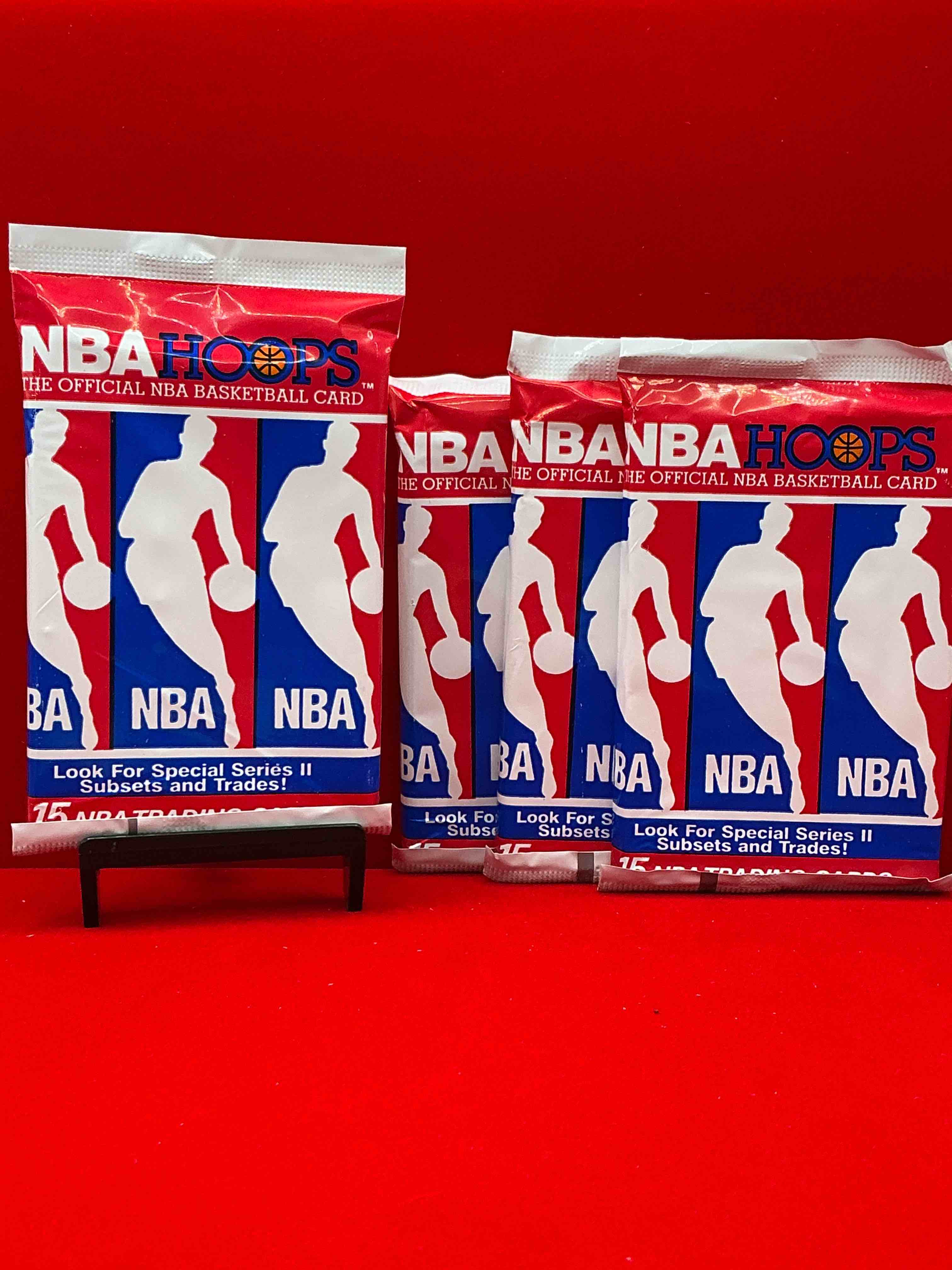 Michael Jordan?! Wow, Vintage 1990/91 NBA Hoops RARE Red Series Two Sealed Sports Card & Collectible Pack, Direct From Original Factory Sealed Retail Case! Series 2 Extremely Hard To Find & Includes Sought After Subsets! Look For Many Valuable Cards Such As Michael Jordan #65 (PSA 10 Value $225) & So Much More!