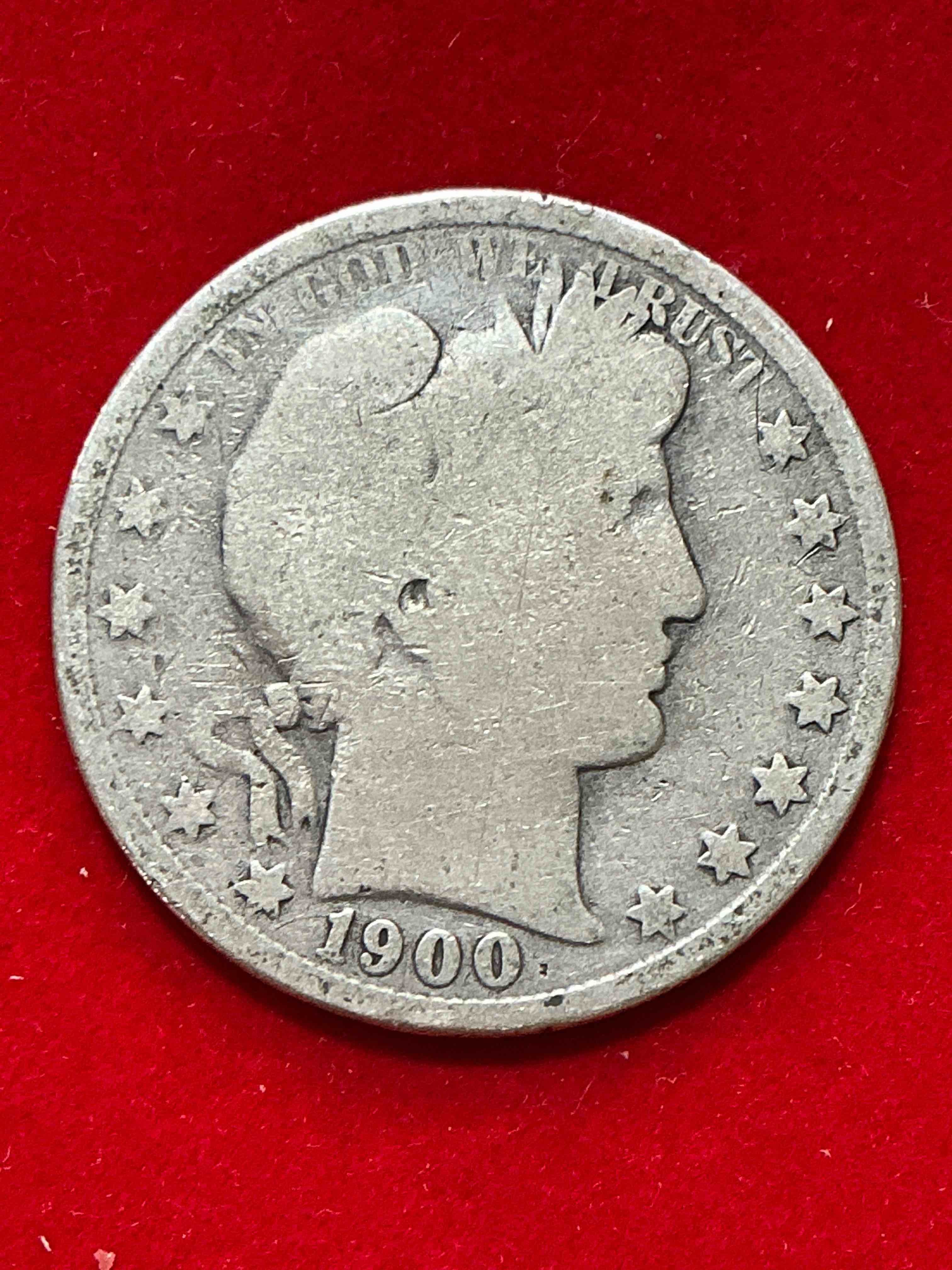 Rare US Fine Silver! Barber Half Dollar, 90% Silver! 1900 Edition! Nearly Impossible To Collect! Rare & Very Coveted By Collectors! Own A Piece Of History Great For Coin Collectors, Think Of The History These Coins Have Seen! Rare 90% Silver Barber Half Dollar!