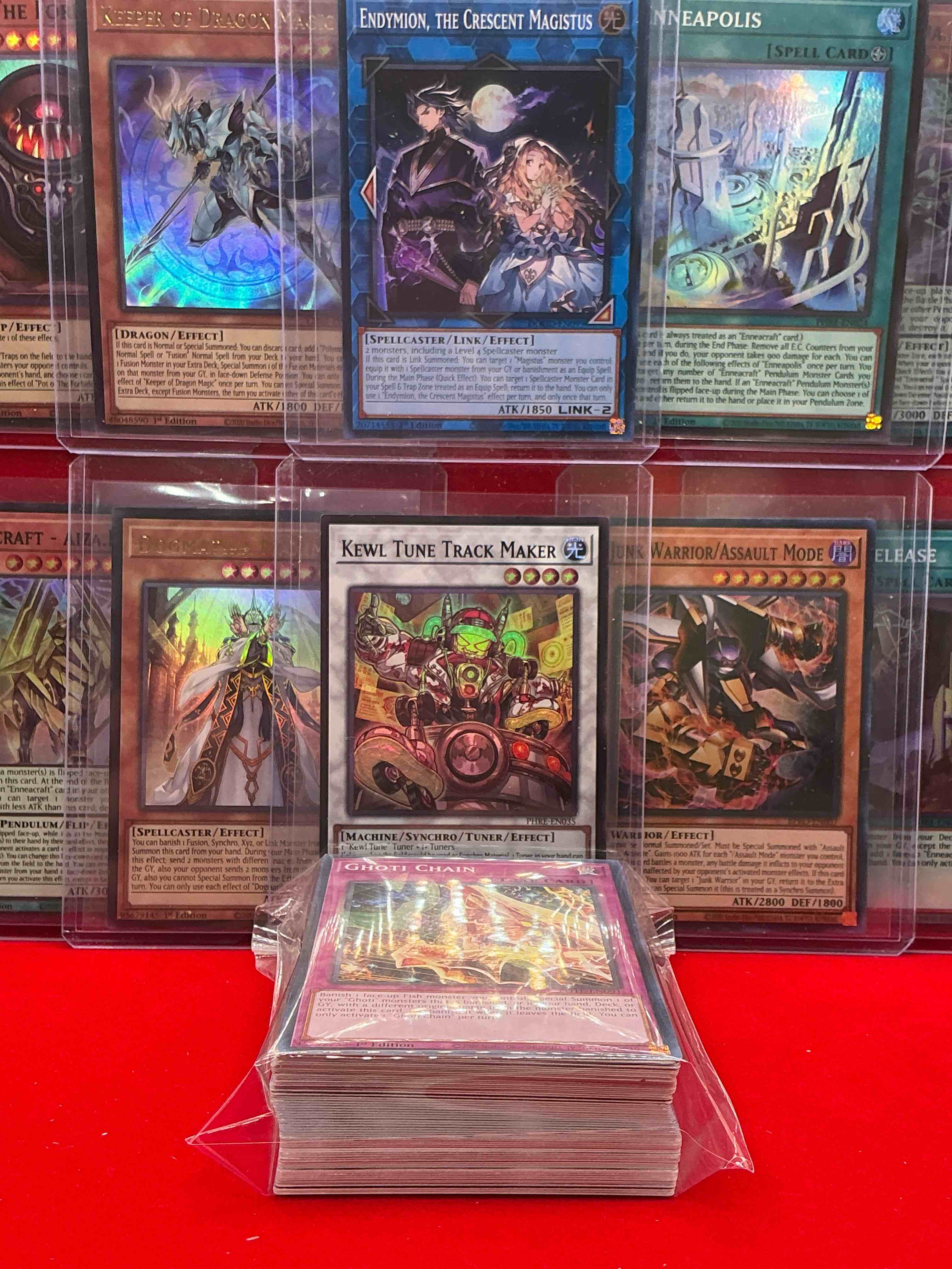 Condition photo showing New/Like New for yu-gi-oh……yu-gi-oh!! this 50 card lot includes 10 holographic cards along with 40 others! an excellent way to start or build to your collection! join the yu-gi-oh craze!