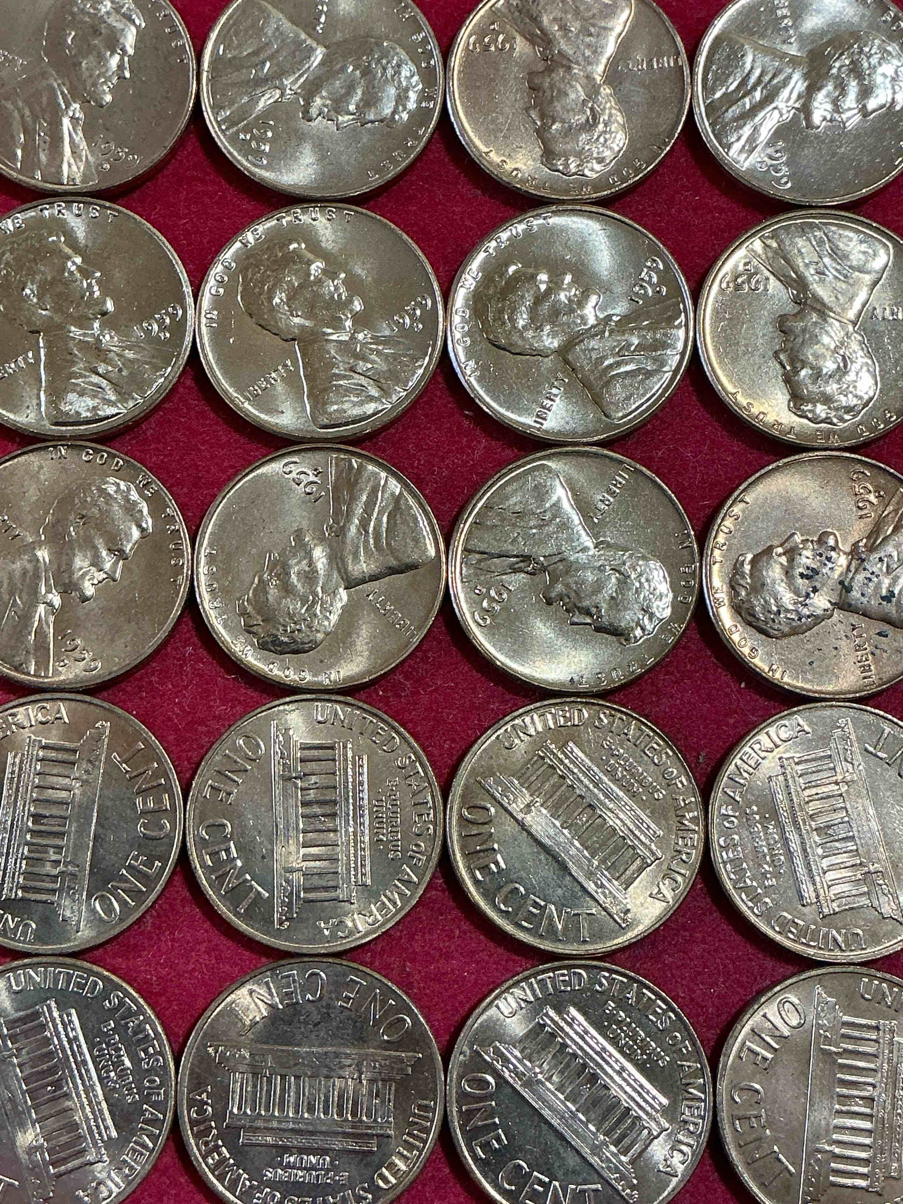 1959 brilliant uncirculated pennies! 1959 was the last year of an epic chapter of american history! own pieces of the 1950’s with these brilliant uncirculated pennies! many from the original treasury bank rolls not having seen daylight since 1959, wow!