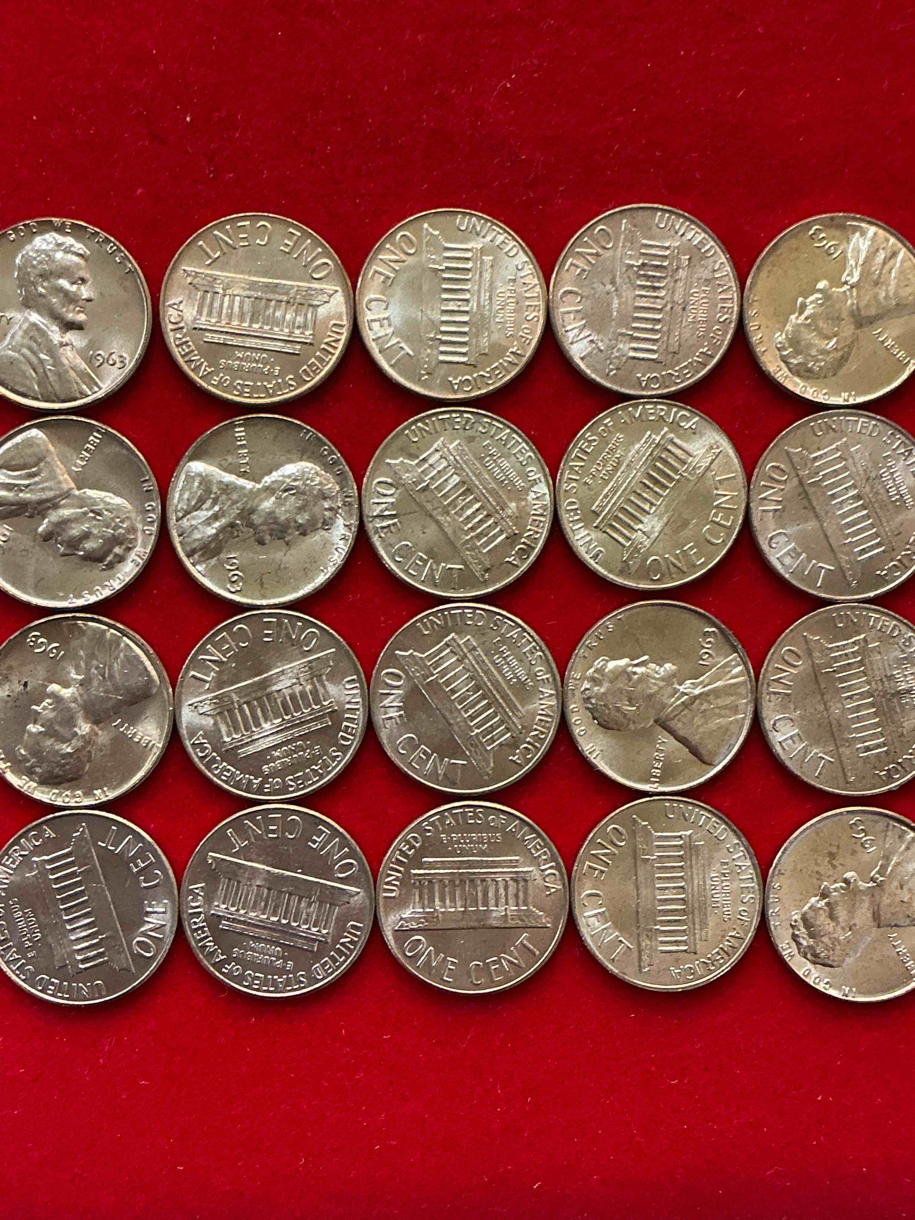 Condition photo showing New/Like New for 1963 "i have a dream" era brilliant uncirculated wheat pennies! these 1963 pennies are direct from the original treasury rolls & haven't seen the light of day since 1963! dr. martin luther king famously gave his "i have a dream" speech on aug 28, 1963. own pieces of this era with these incredible pieces of history!