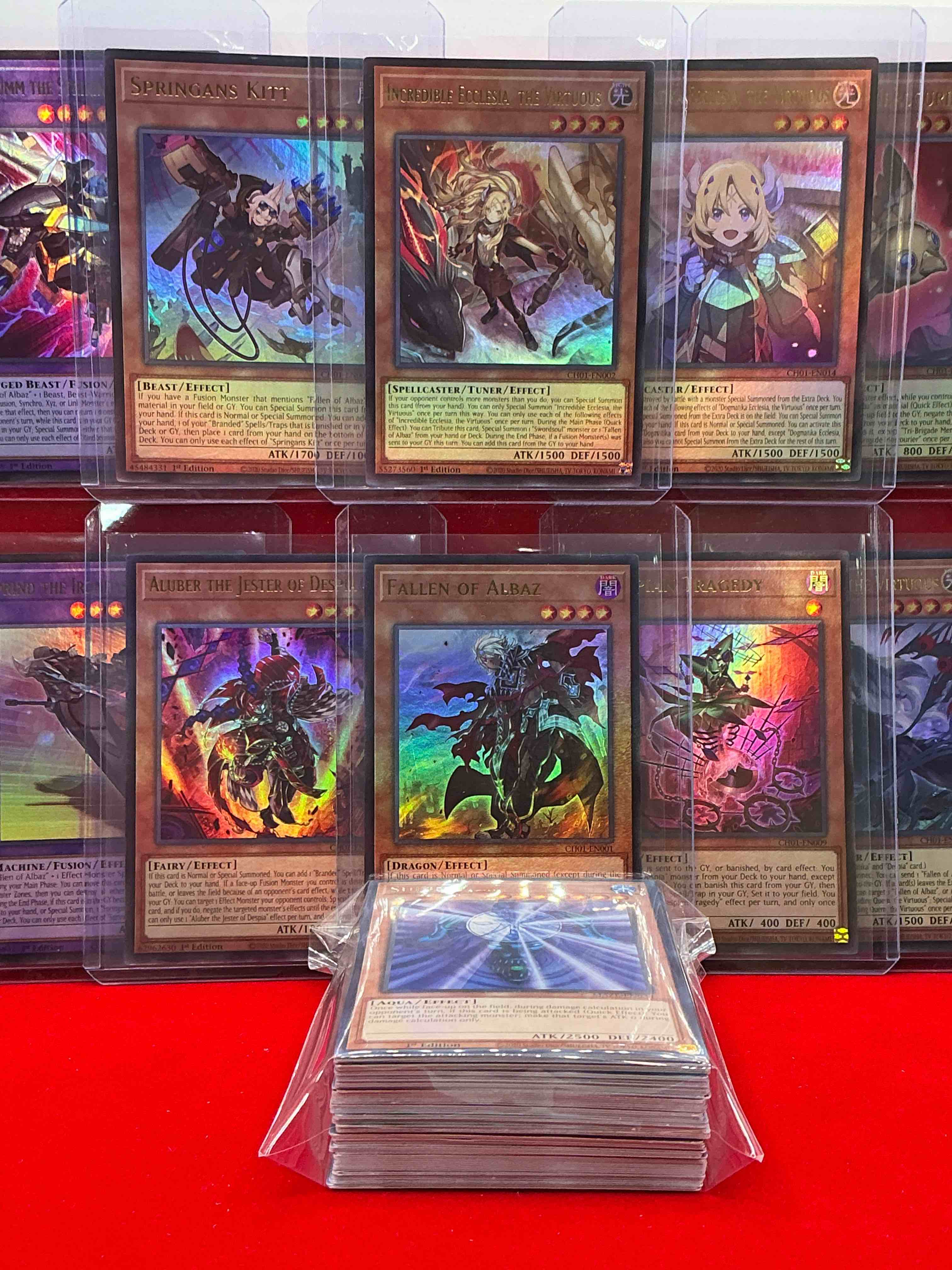 yu-gi-oh……yu-gi-oh!! this 50 card lot includes 10 holographic cards along with 40 others! an excellent way to start or build to your collection! join the yu-gi-oh craze!