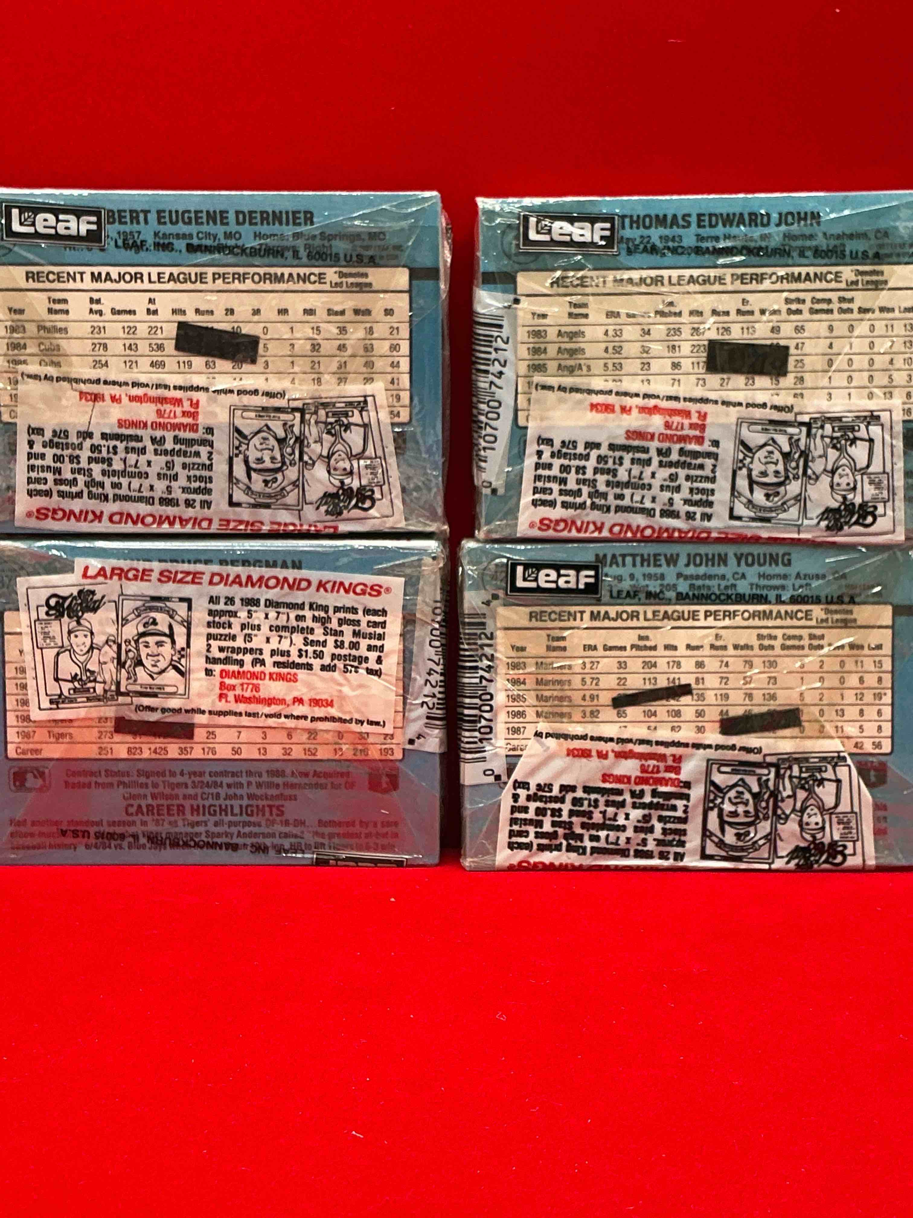 Condition photo showing New/Like New for 1988 donruss baseball unopened sports card cello packs, direct from original box!search for valuable don mattingly & nolan ryan cards!