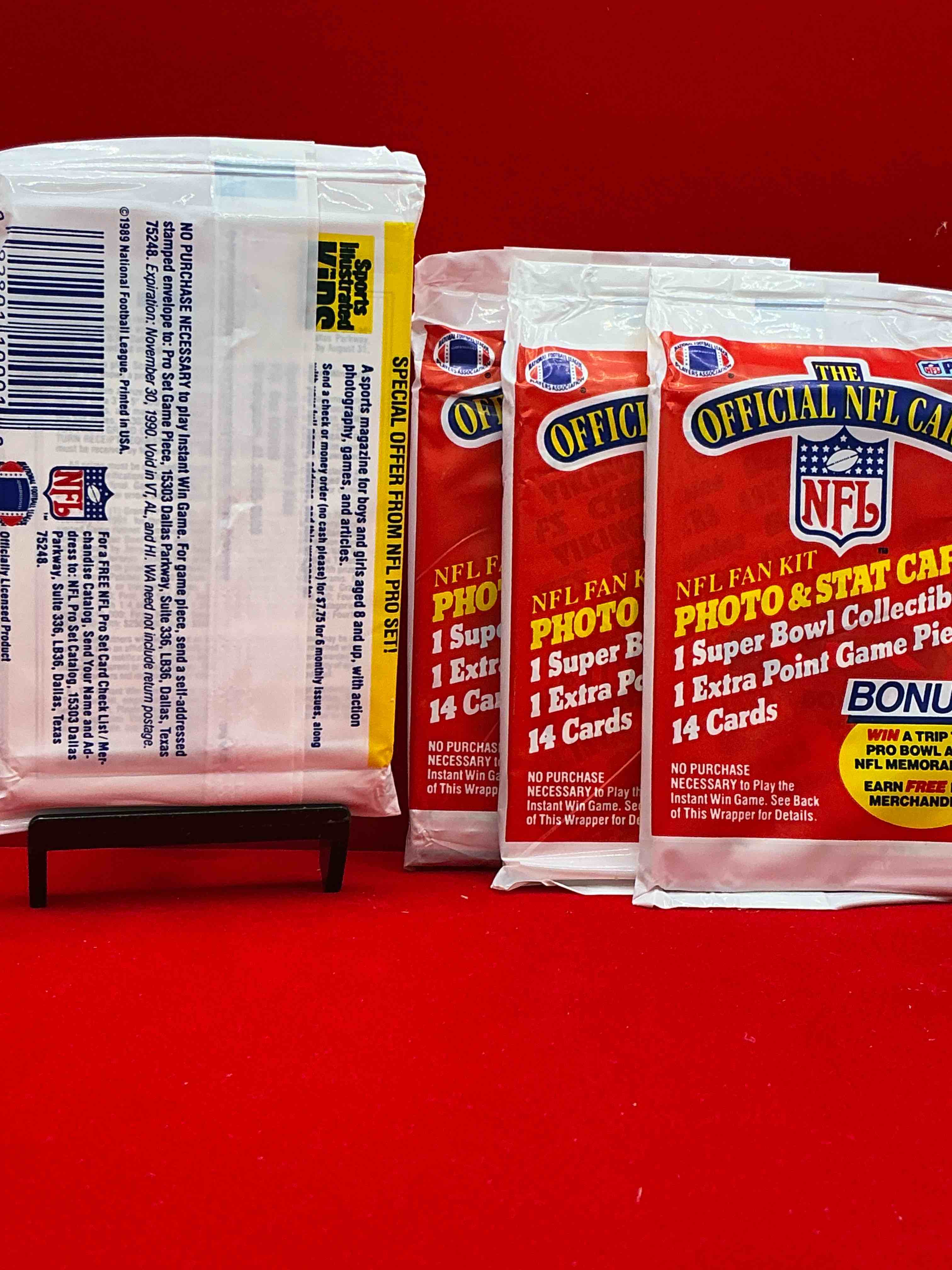 Condition photo showing New/Like New for loaded! 1989 pro set football sealed card pack, direct from original retail case!highly sought after by collectors as this year is loaded with high profile rookies!search for rookie cards from barry sanders, deion sanders, troy aikman, michael irvin & much more! getting hard to find!