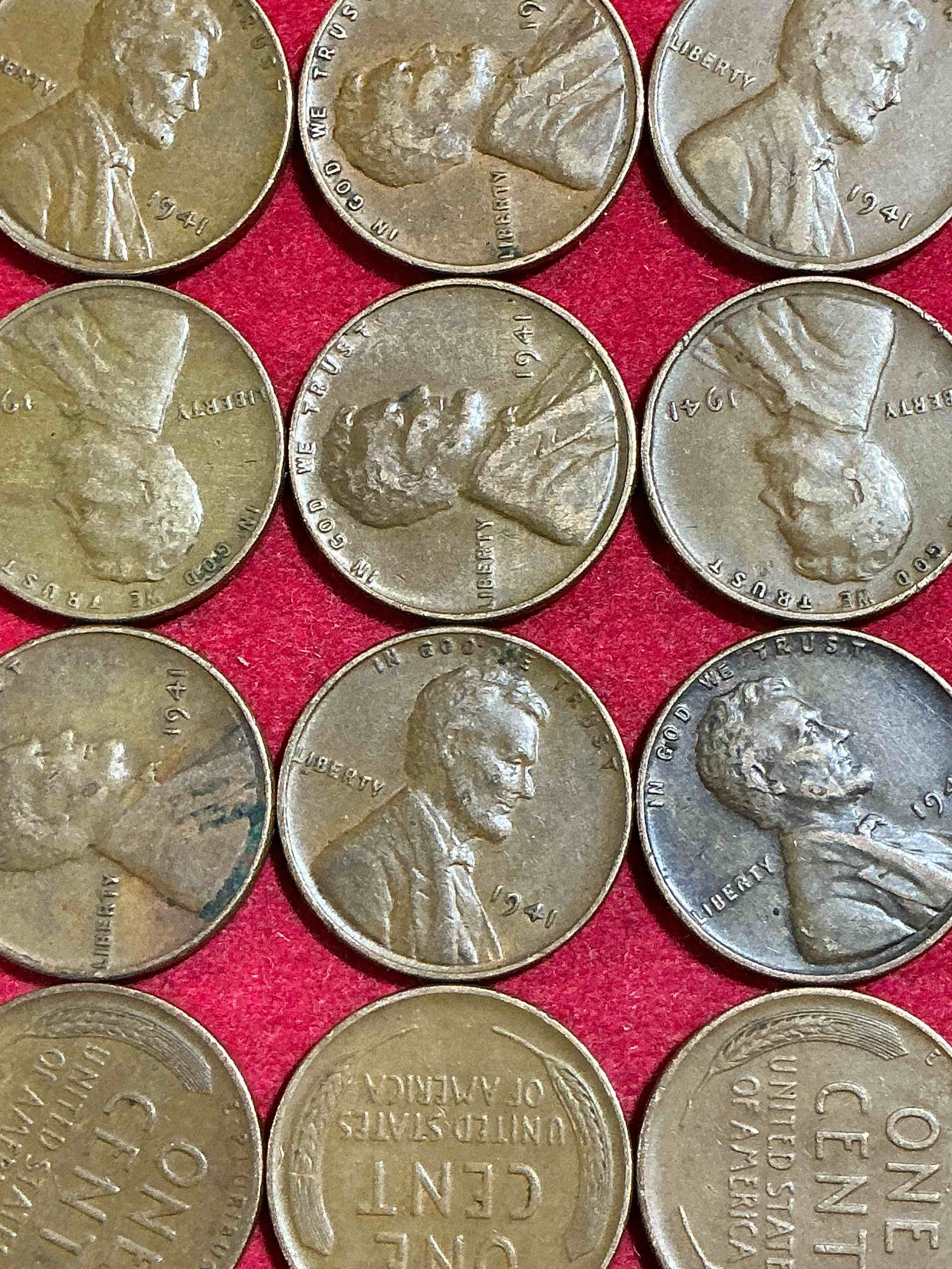 Condition photo showing Good Condition for 1941 pearl harbor ww2 era pennies!  dec 7, 1941, a day that will live in infamy when the japanese bombed pearl harbor bringing america into world war 2!  up for auction are 1941 pennies in great condition, awesome pieces of wwii history!  