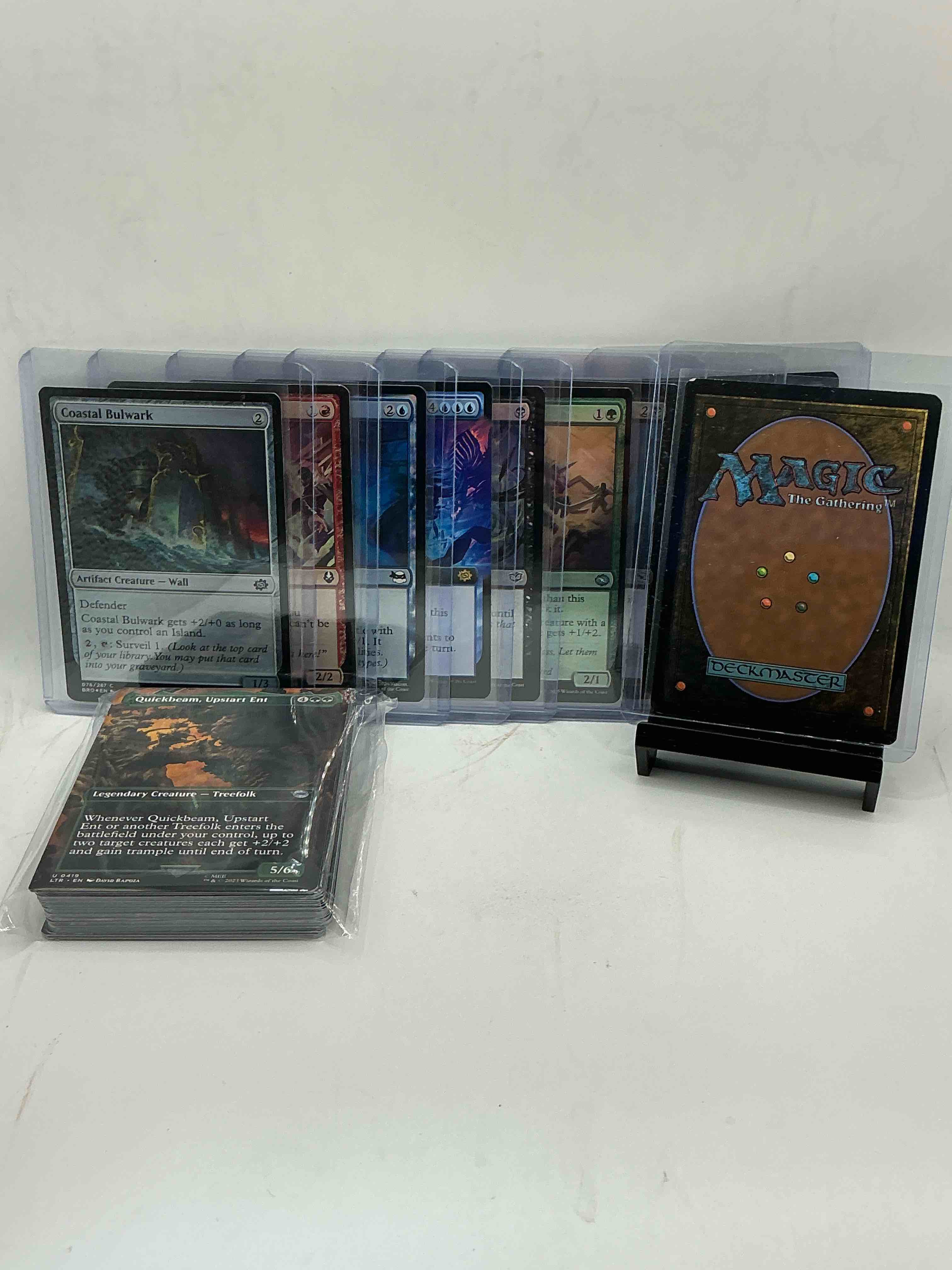 Condition photo showing New/Like New for magic the gathering 50 card lot! lot includes 10 rare or holo foil cards! all cards in excellent shape condition! a great way to join the mtg craze!
