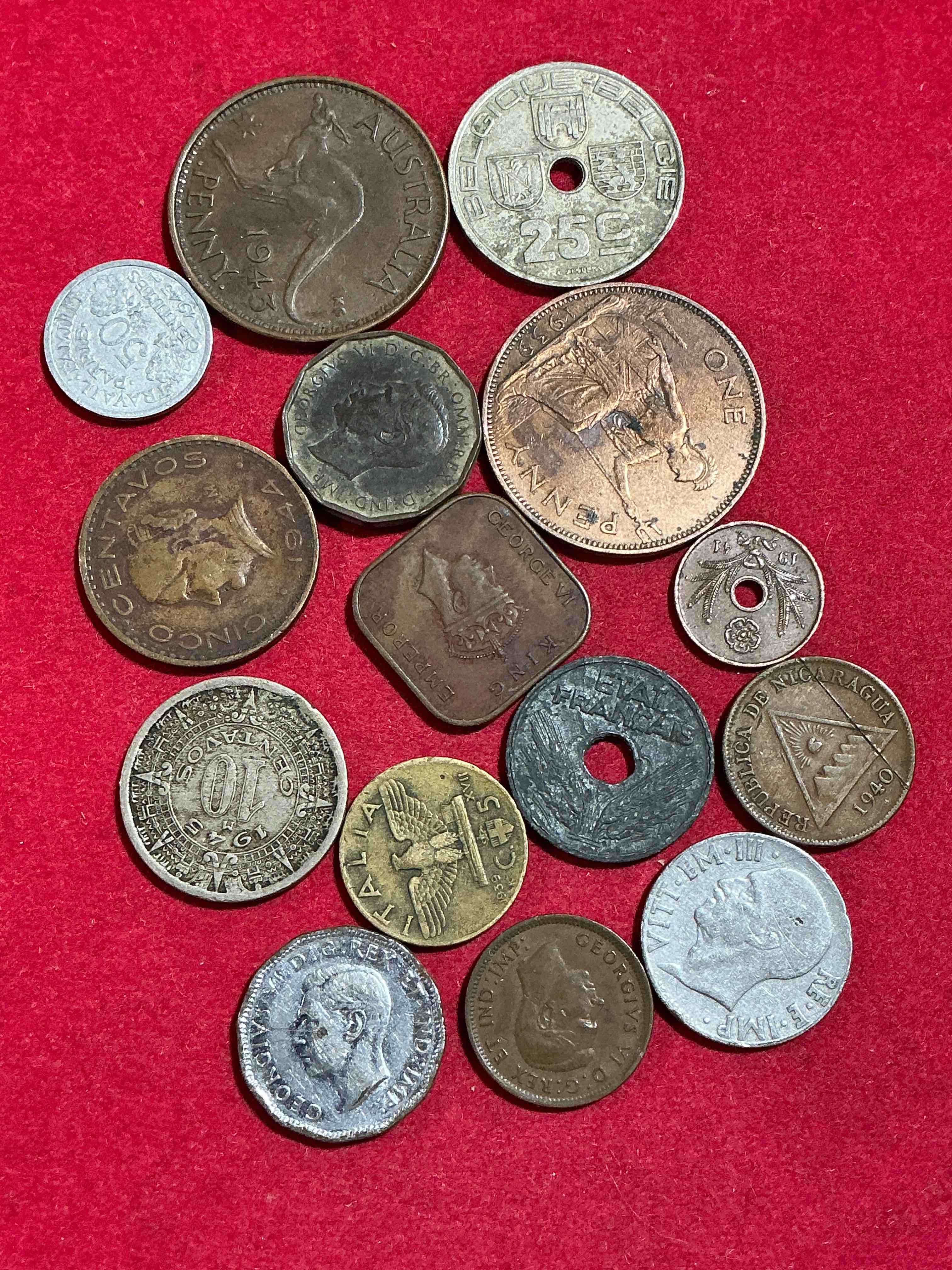 Condition photo showing Good Condition for world war two era buffs rejoice! check out this collection of ww2 era (1939-1945) coins! super hard to collect & find in one place! great conversation pieces & incredible pieces of history!