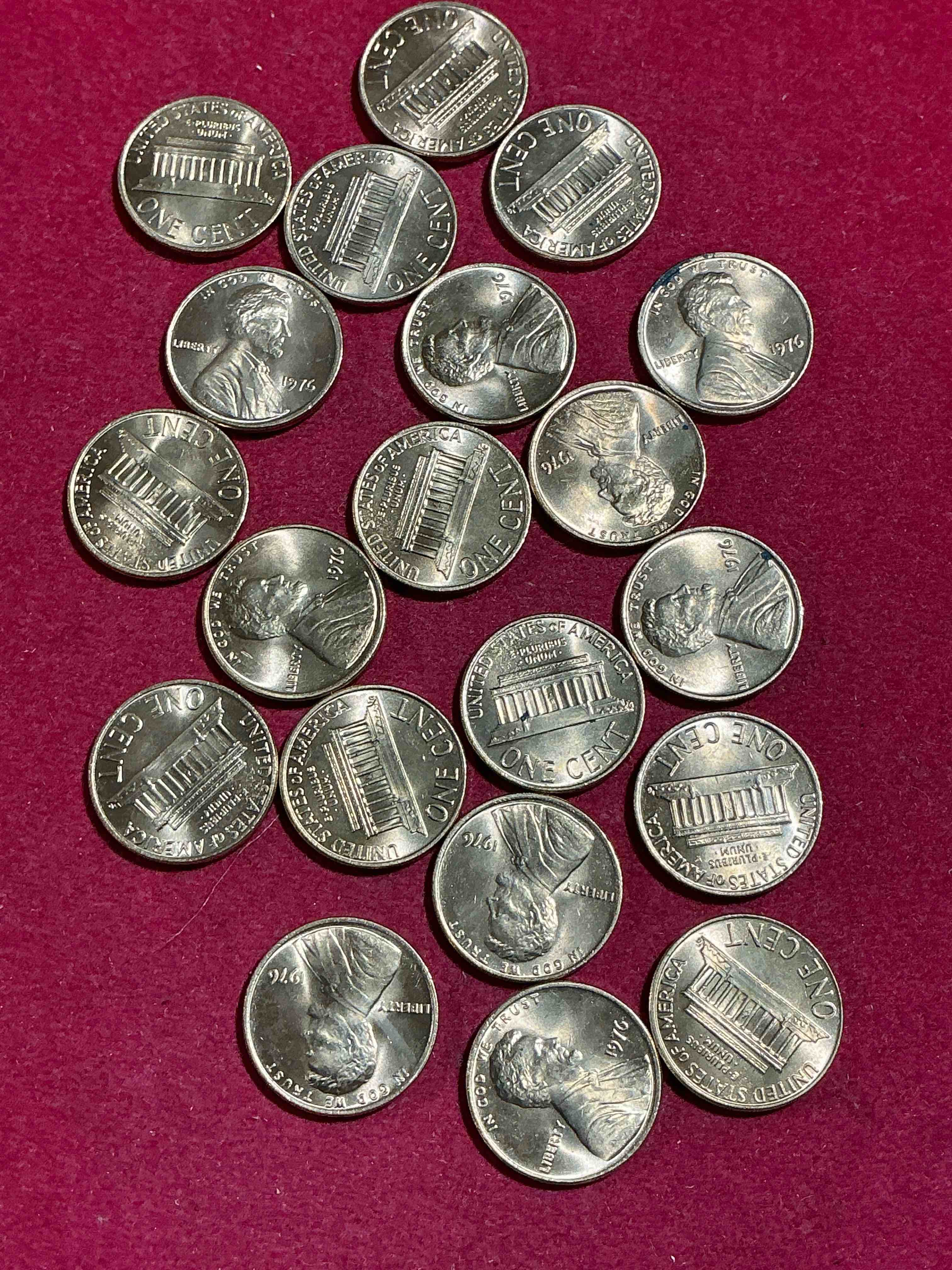 Condition photo showing New/Like New for 1976 brilliant uncirculated america 200 year anniversary pennies! celebrate america’s bicentennial with the unc brilliant 1976 pennies, direct from the original bank rolls! these pennies have not seen the light of day since 1976, wow! serious collector items!