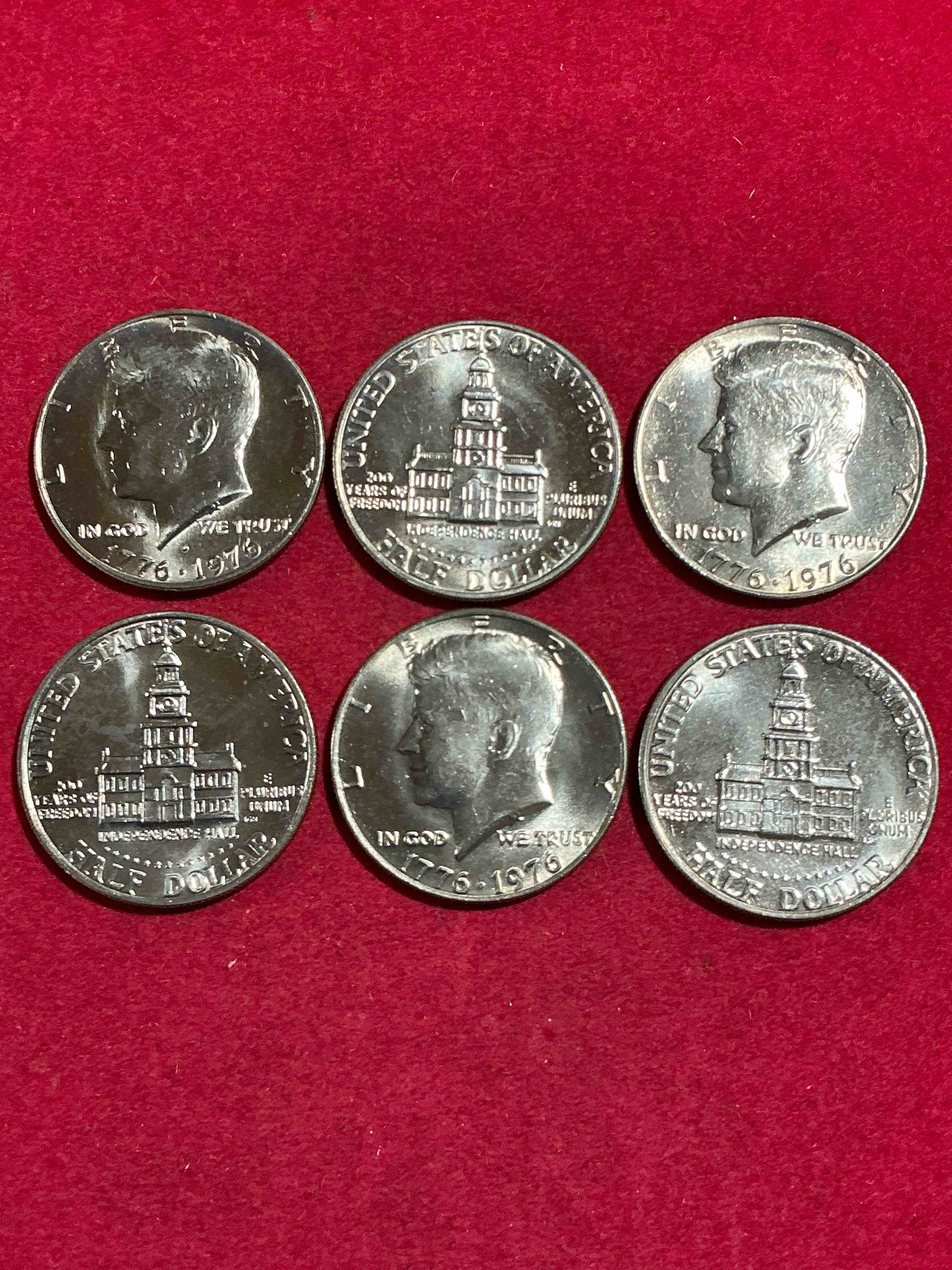 Condition photo showing New/Like New for 1976 mint condition uncirculated kennedy half dollars! rare! uncirculated! ultra cool bicentennial edition uncirculated half dollars, celebrating america’s 200th anniversary… 250 coming up! 